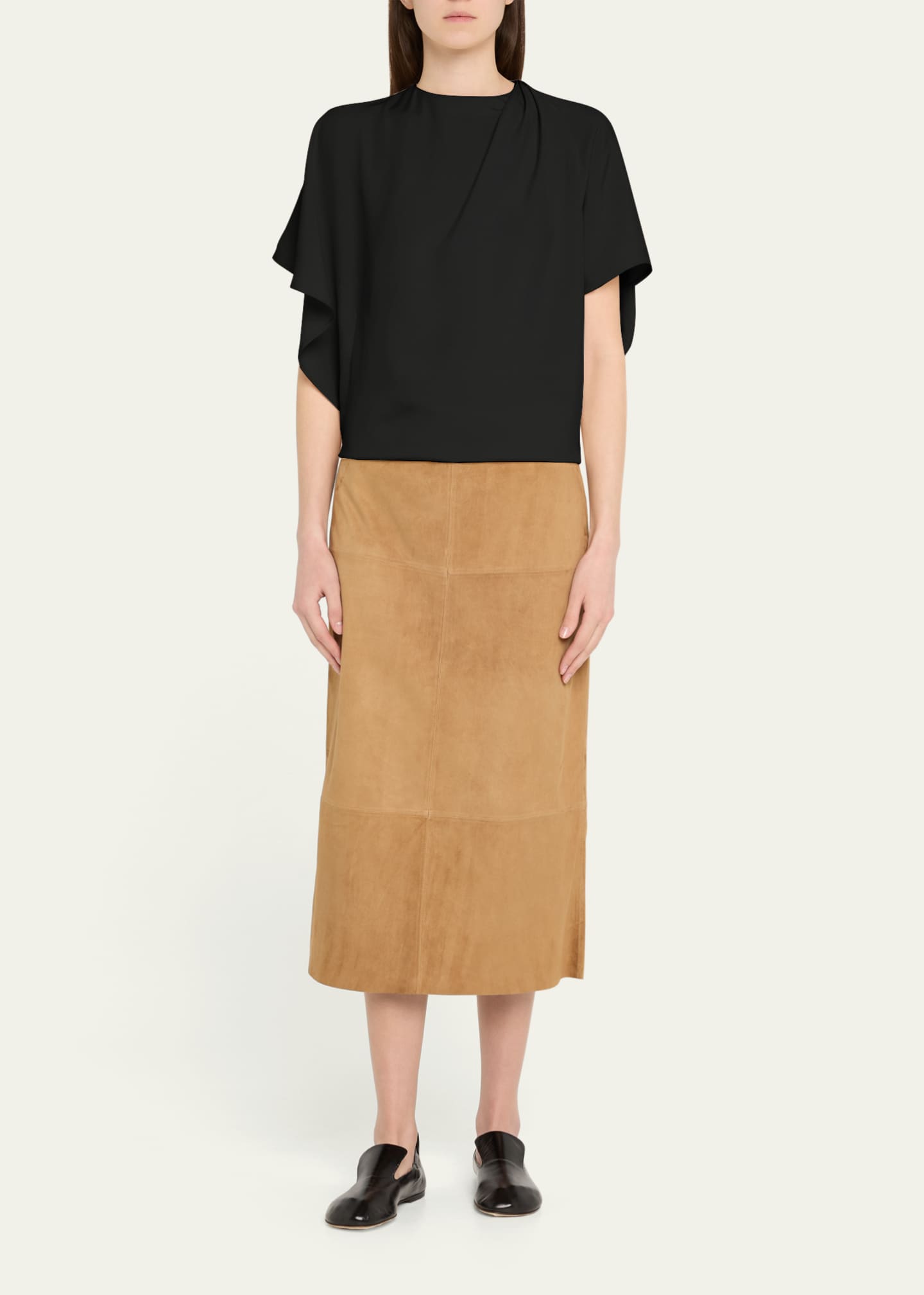 Proenza Schouler Etta Hammered Viscose Top Image 2 of 5