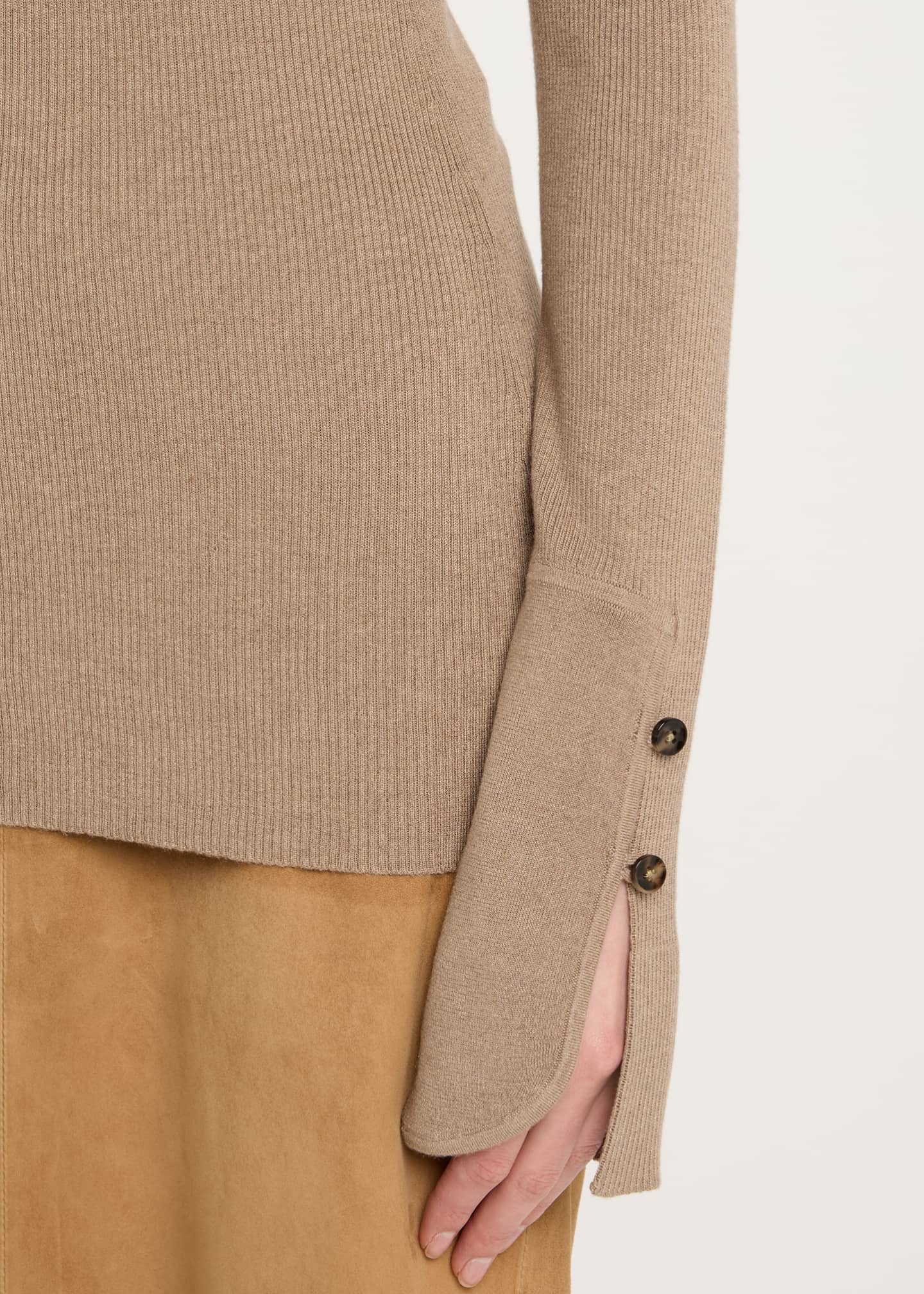 Proenza Schouler Belle Ribbed Silk Cashmere Turtleneck Image 5 of 5