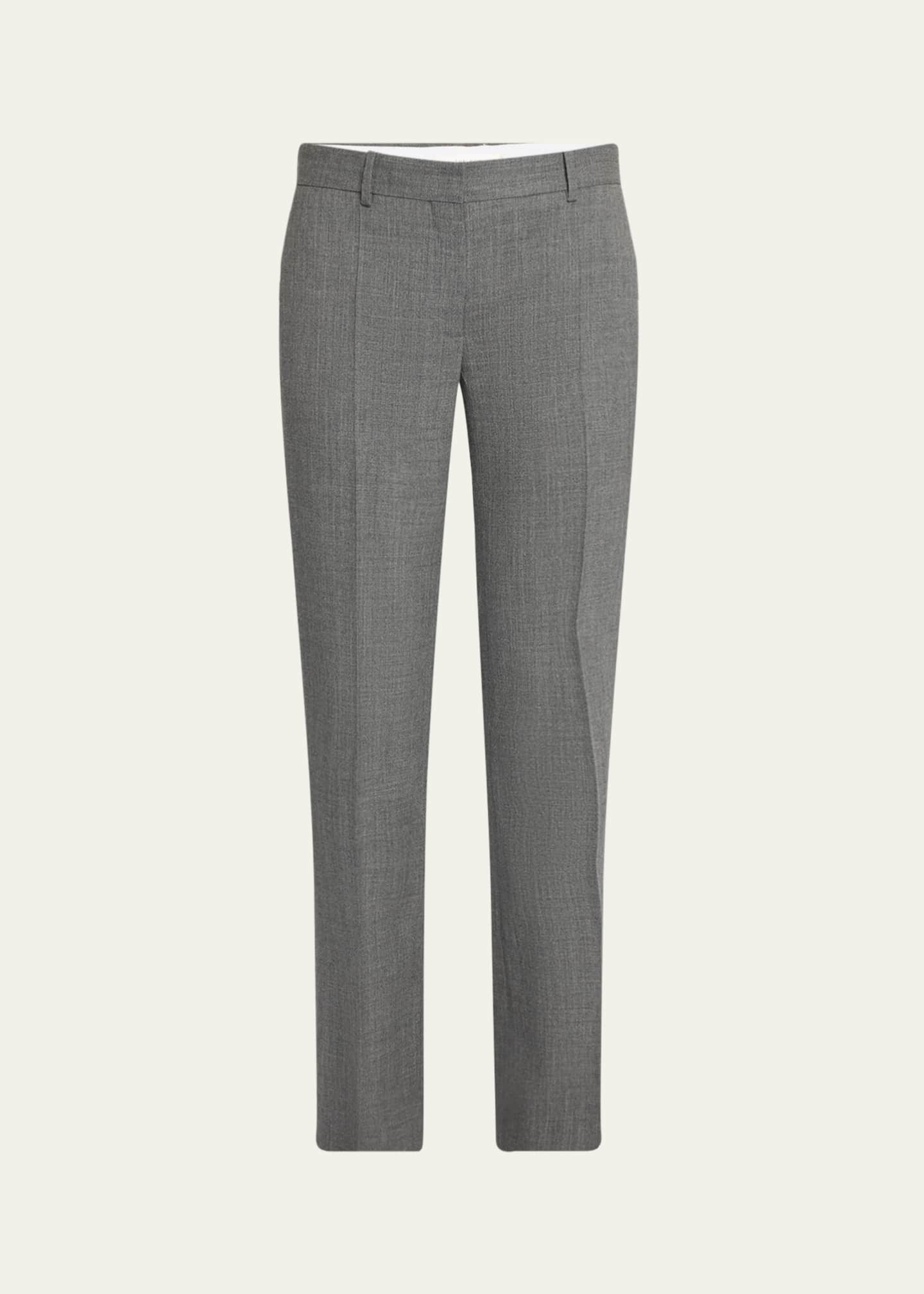 パンツ THE ROW LIGHT GREY WOOL PANTS The Row Light Grey Wool Pants The Row