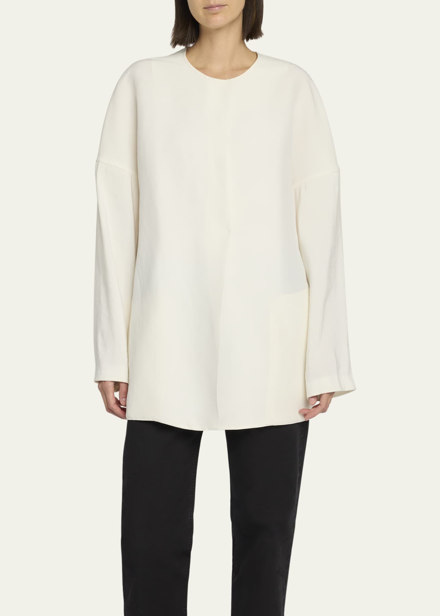 ジャケット [The Row] Elke Jacket in Cashmere Elke Jacket Grey in Cashmere – The Row