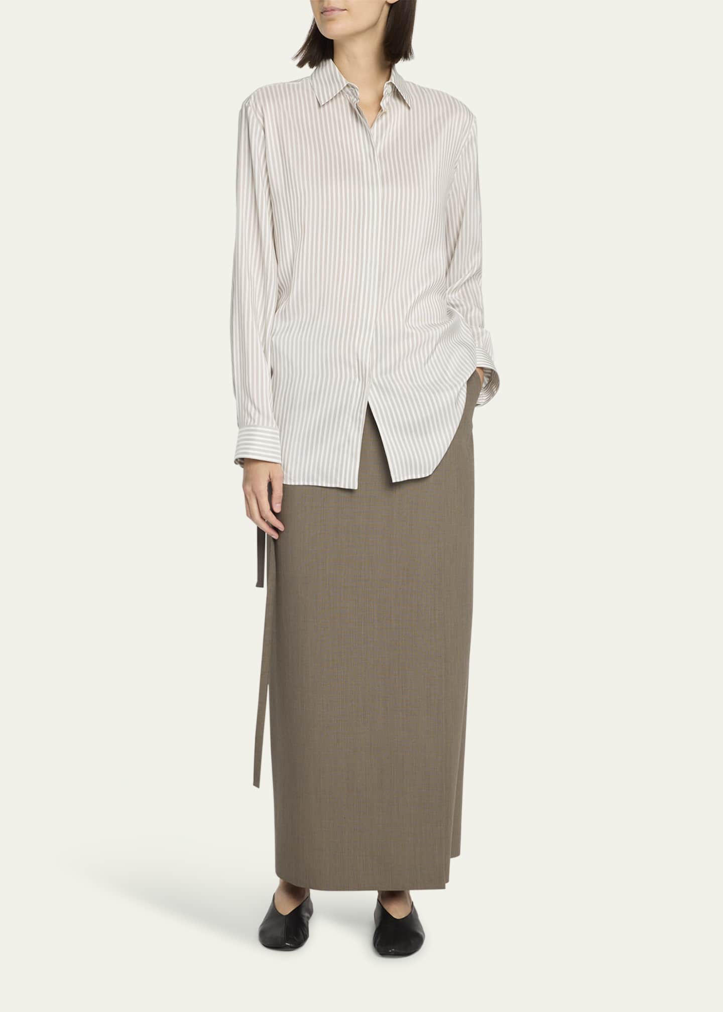 THE ROW Toreva Straight Wrap Skirt - Bergdorf Goodman