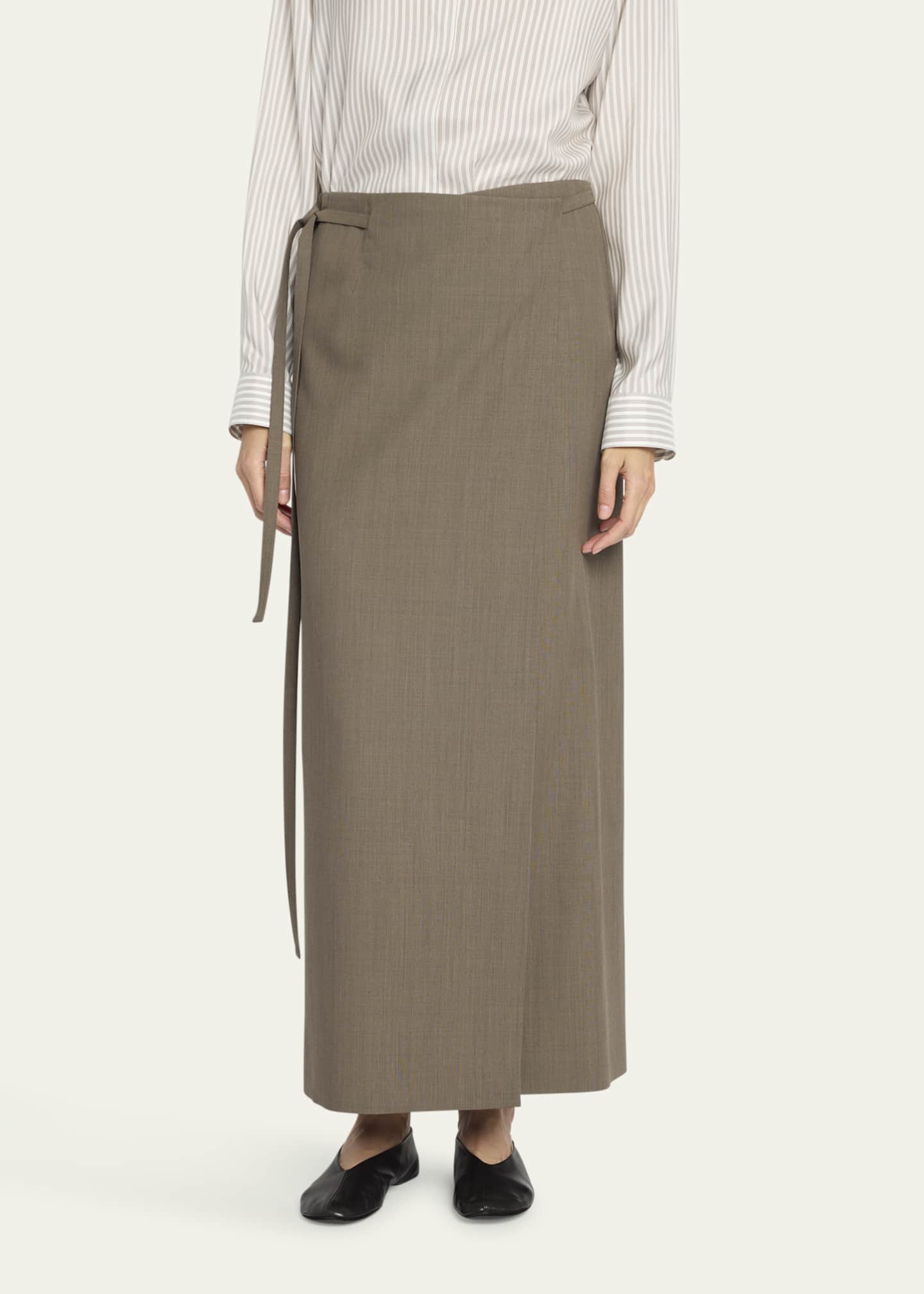 THE ROW Toreva Straight Wrap Skirt - Bergdorf Goodman
