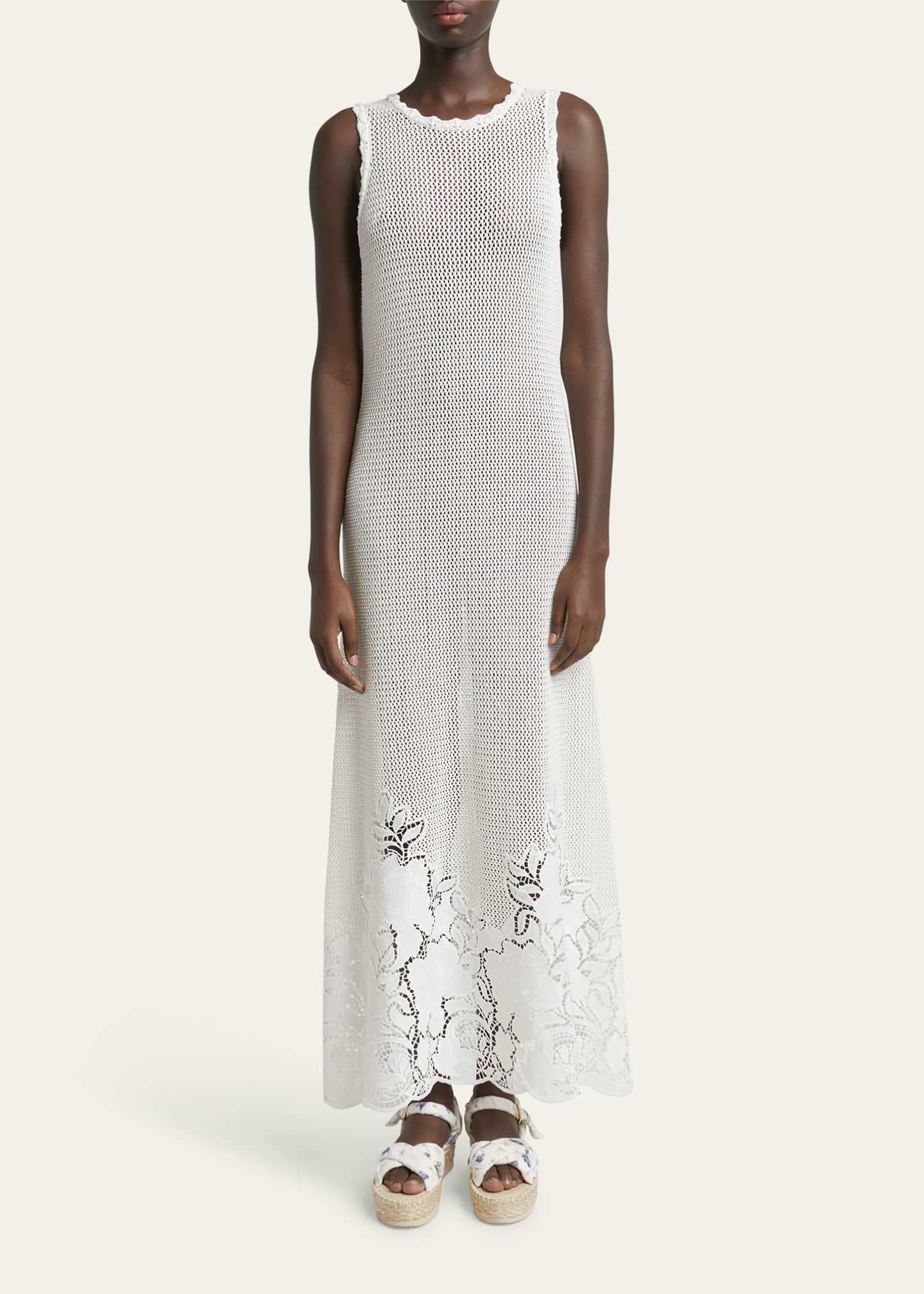 Erdem Crochet Floral Sleeveless Maxi Dress Image 2 of 5