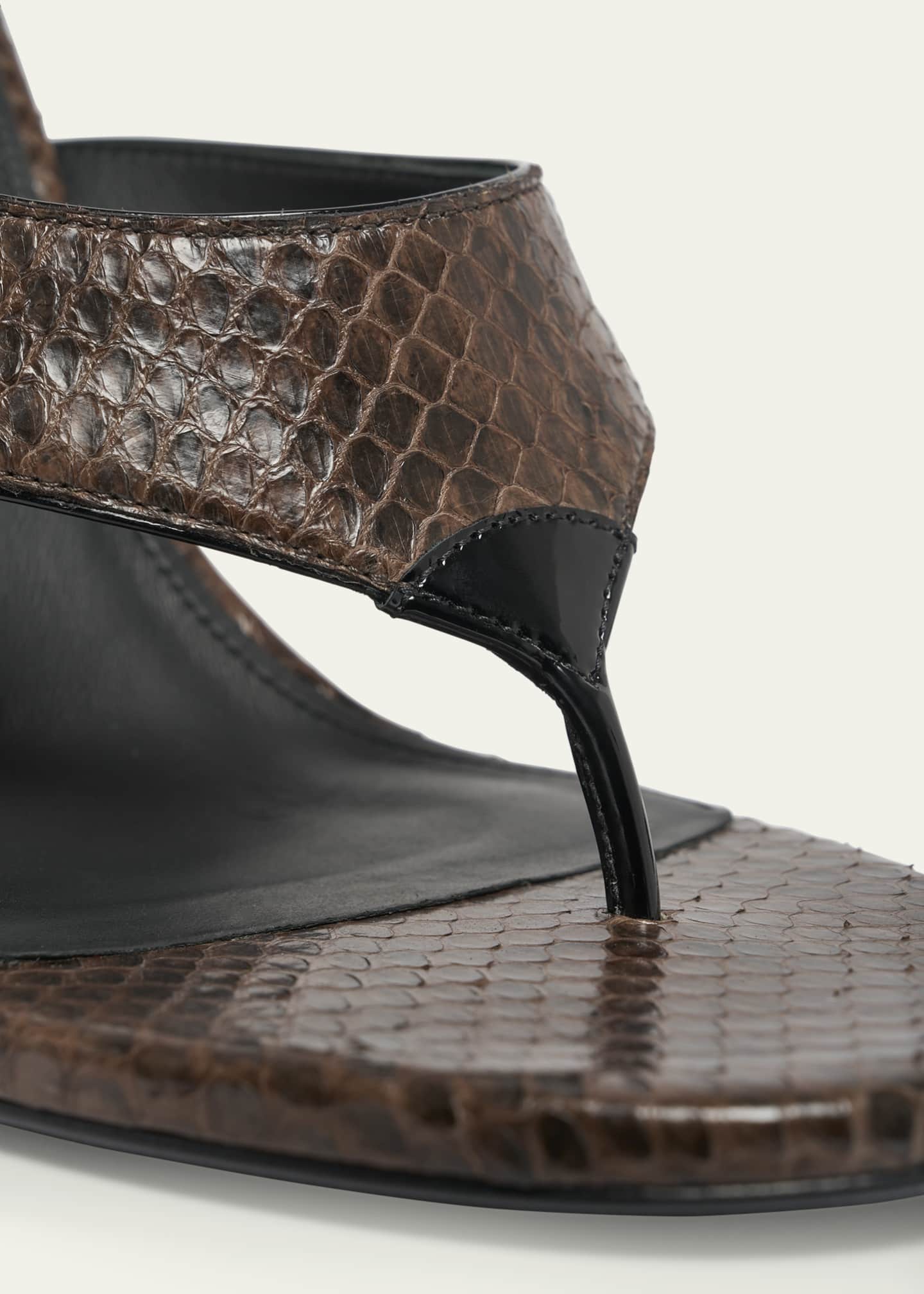 サンダル・ミュール ALAIA LEATHER ROUND TOE THONG SANDALS Alaïa Leather round toe thong sandals | tessabit | REVERSIBLE