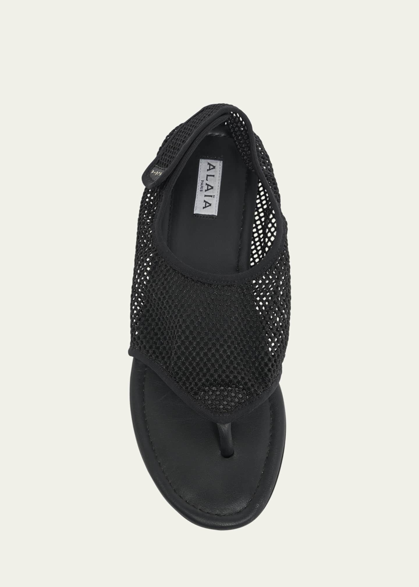 ALAIA ROUND TOE THONG SANDALS サンダル Black Thong Sandals | ALAIA - Antonia
