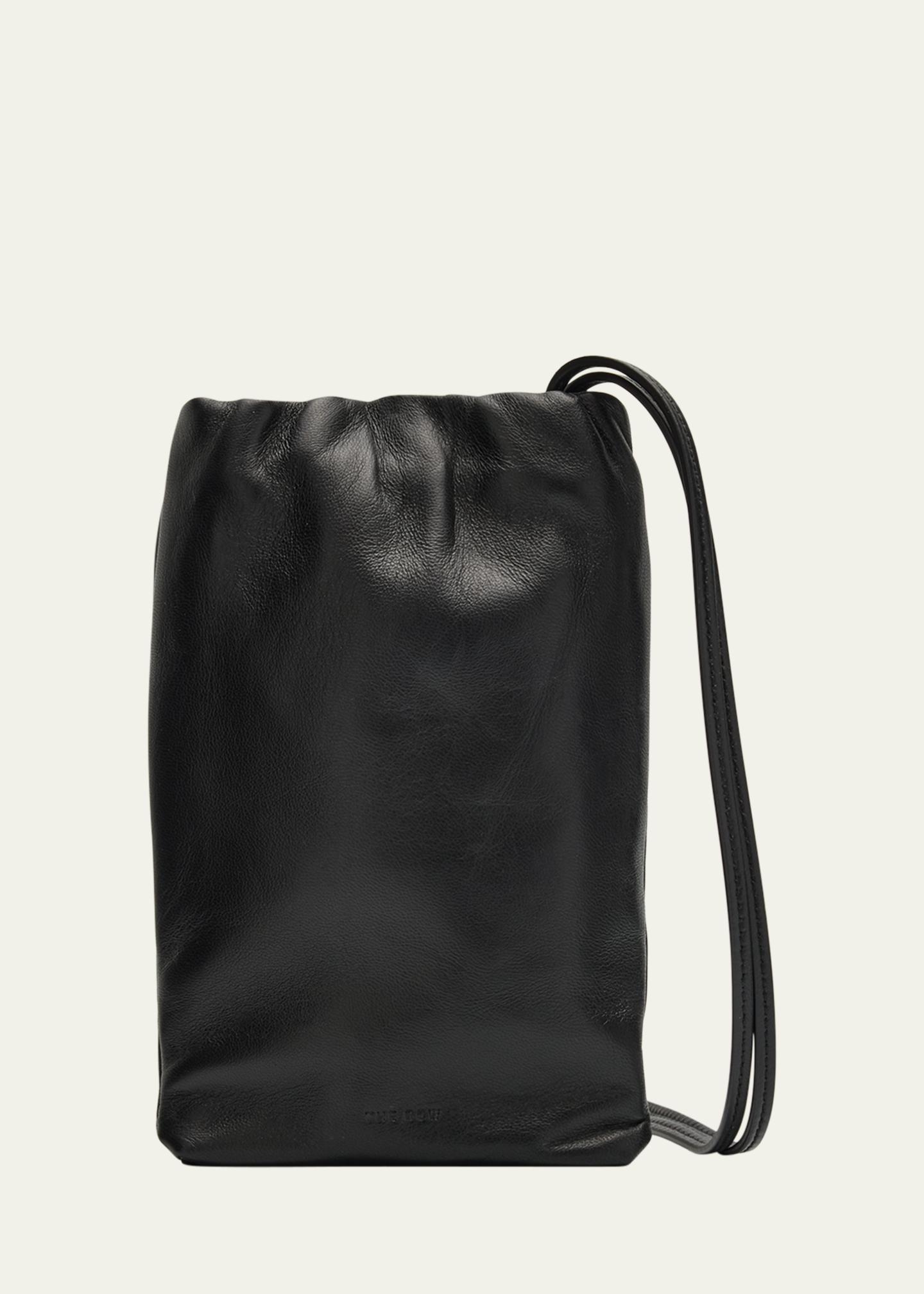 THE ROW Bourse Phone Case in Silk Leather - Bergdorf Goodman display picture 3