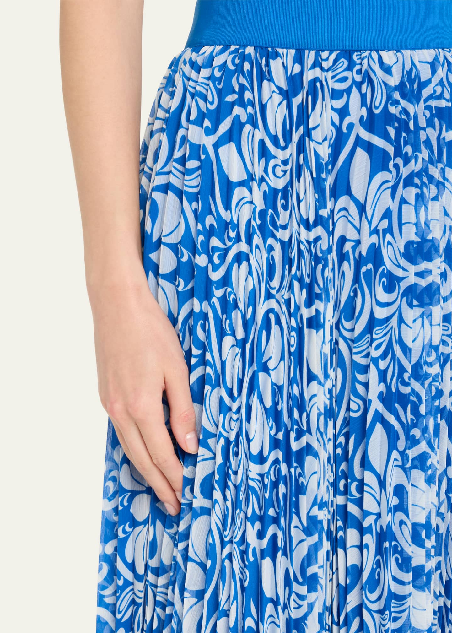 ALICE + OLIVIA Katz Pleated Midi Skirt - Bergdorf Goodman