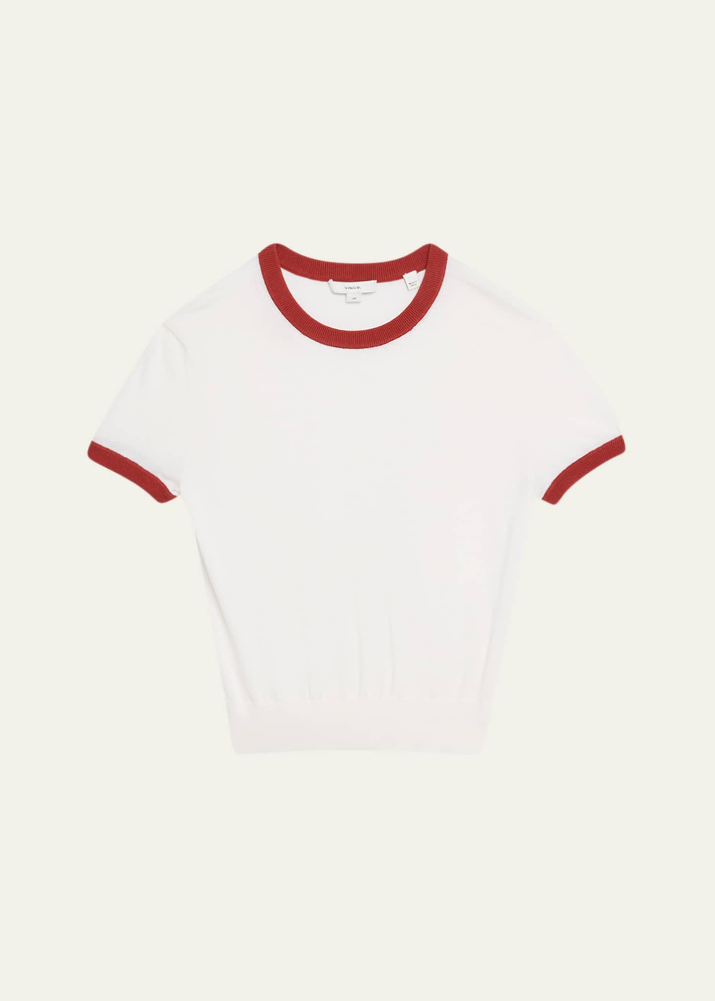 Vince Short-Sleeve Ringer Sweater Tee