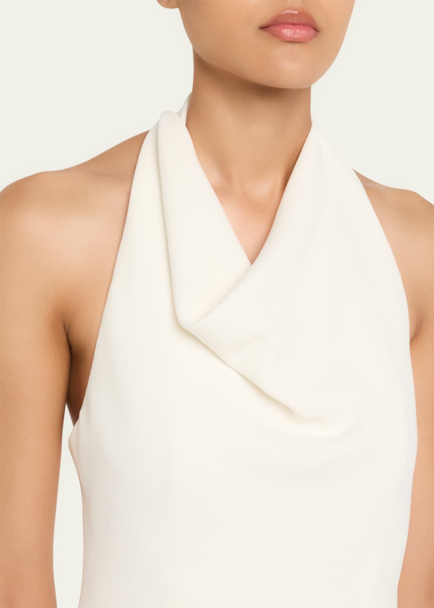 Self-Portrait Crepe Bubble-Hem Halter Mini Dress Image 5 of 5