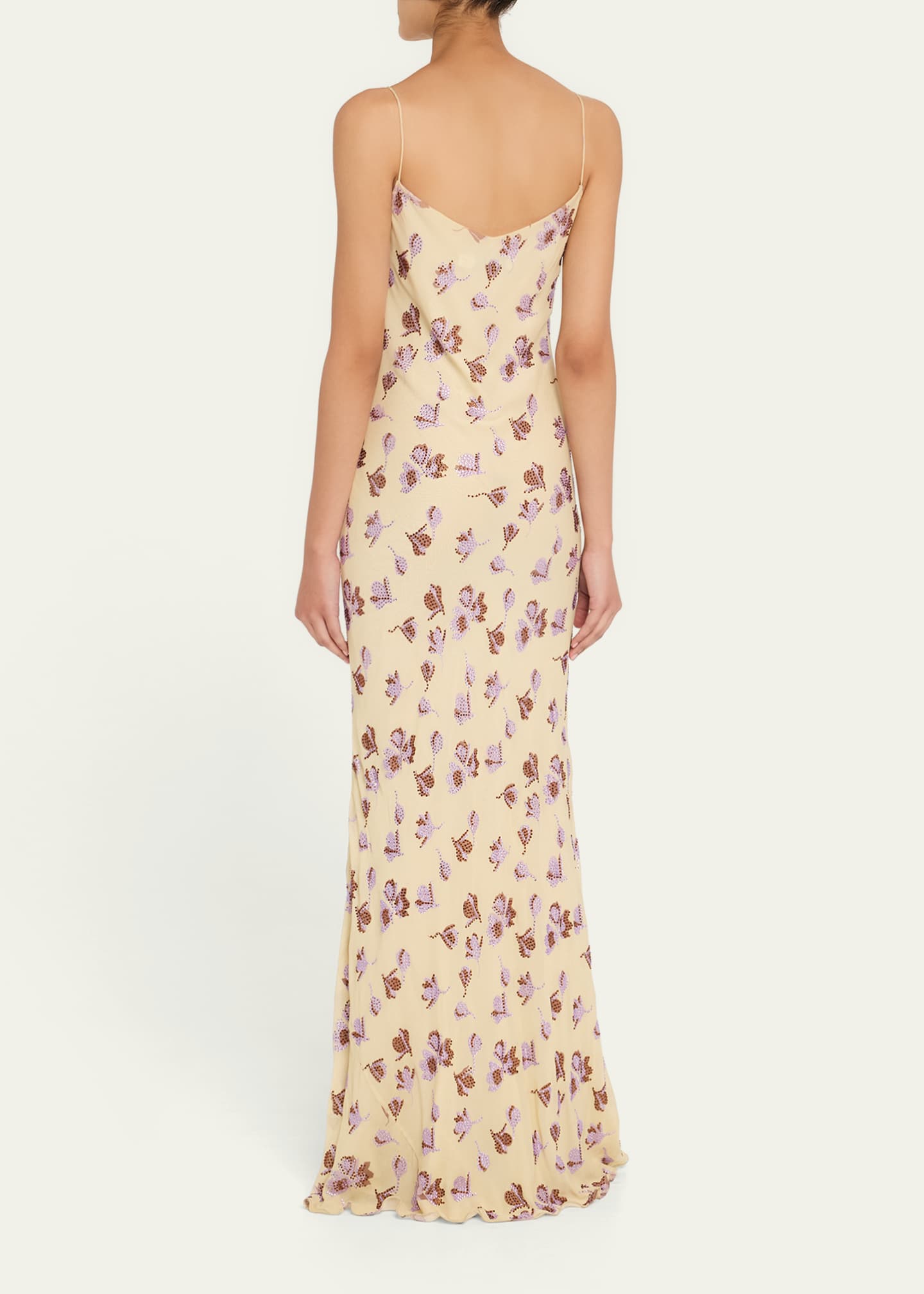 Embellished Floral Maxi Dress