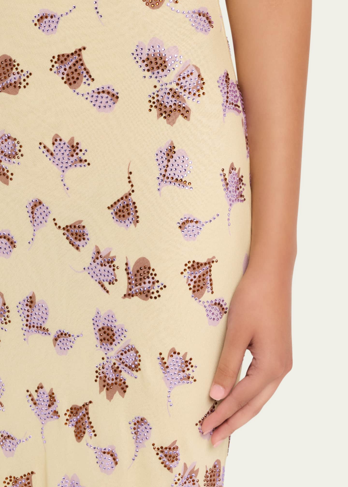 Embellished Floral Maxi Dress