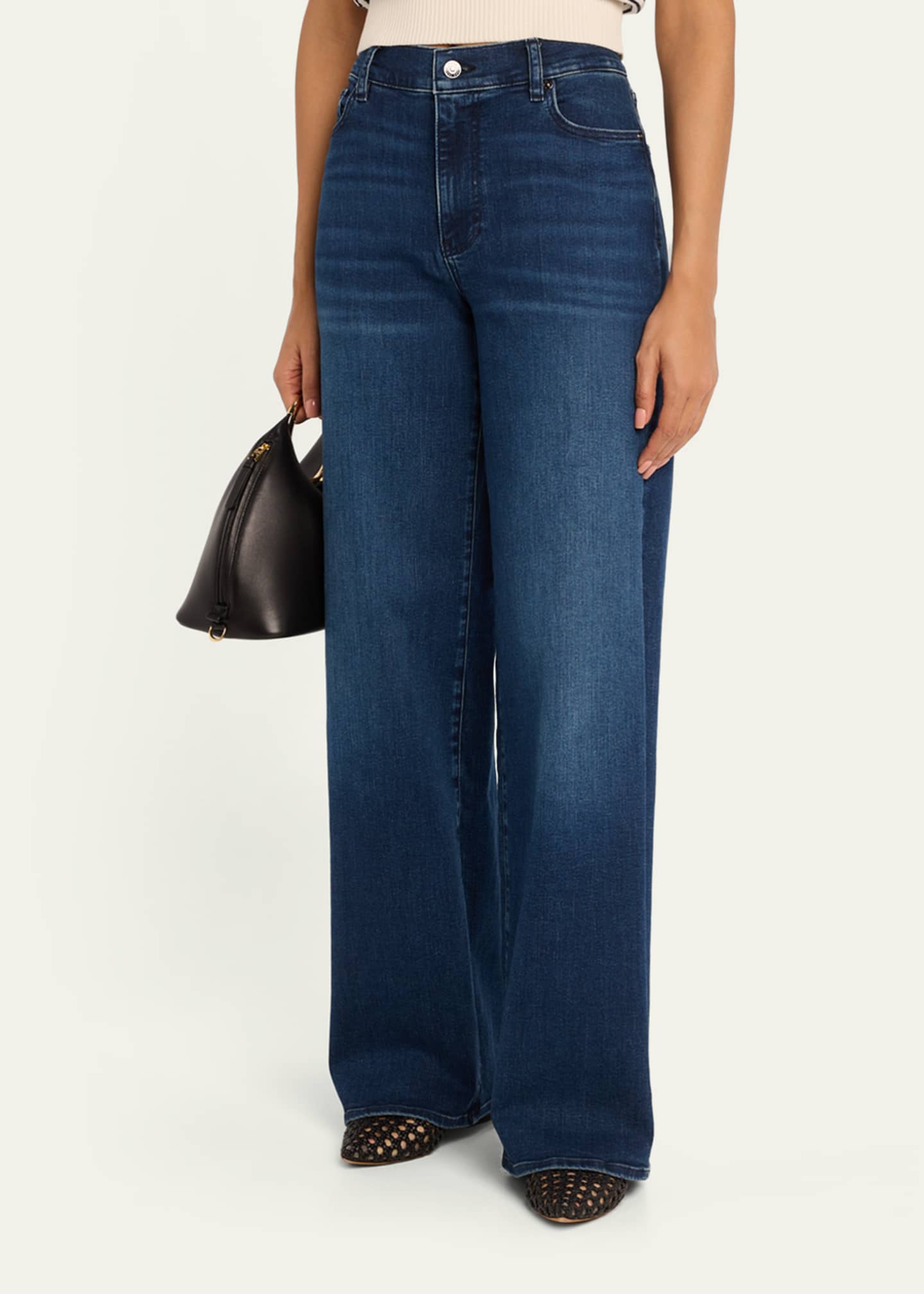 Le Slim Palazzo Long Jeans