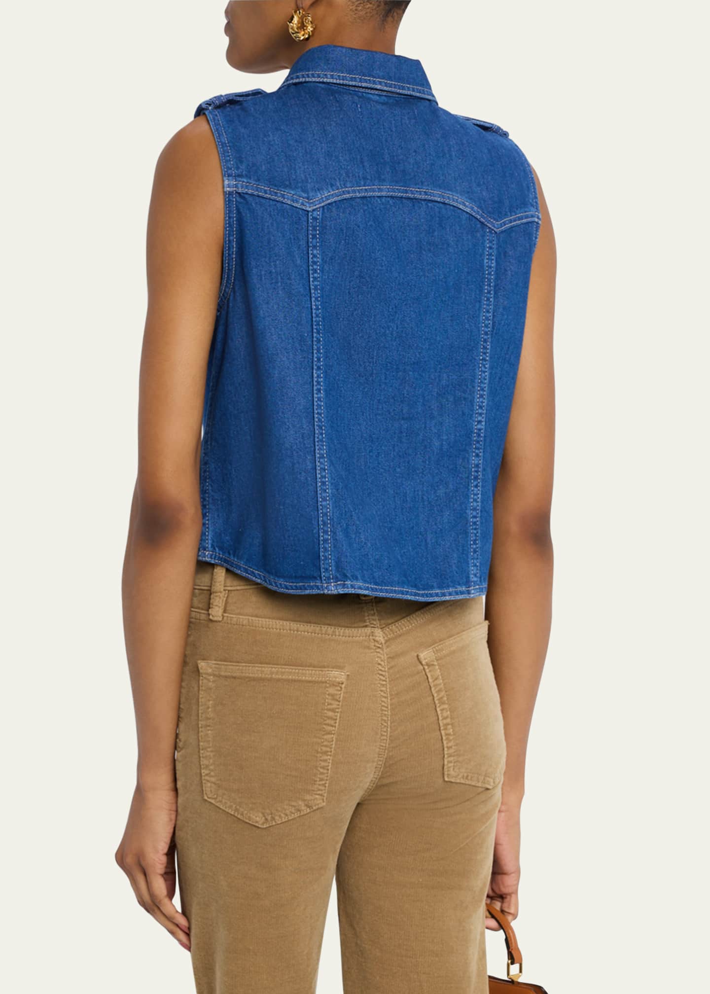 The Major Sleeveless Denim Shirt