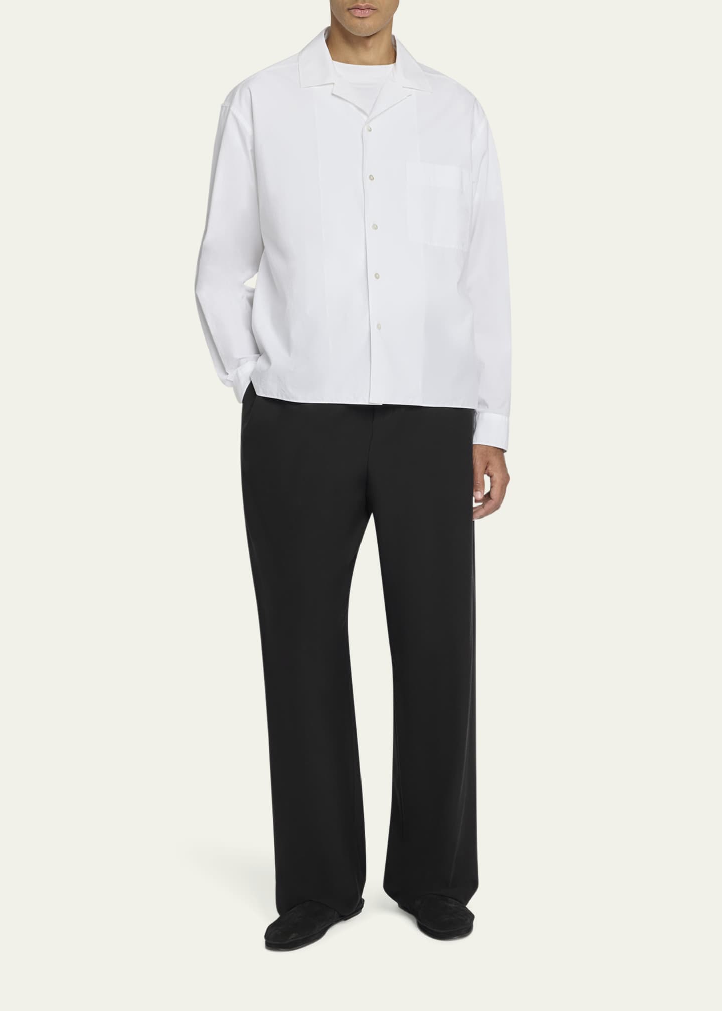 【関税&送料込】The Row Black Wool Trousers The Row Woolworth Pant in Black | FWRD