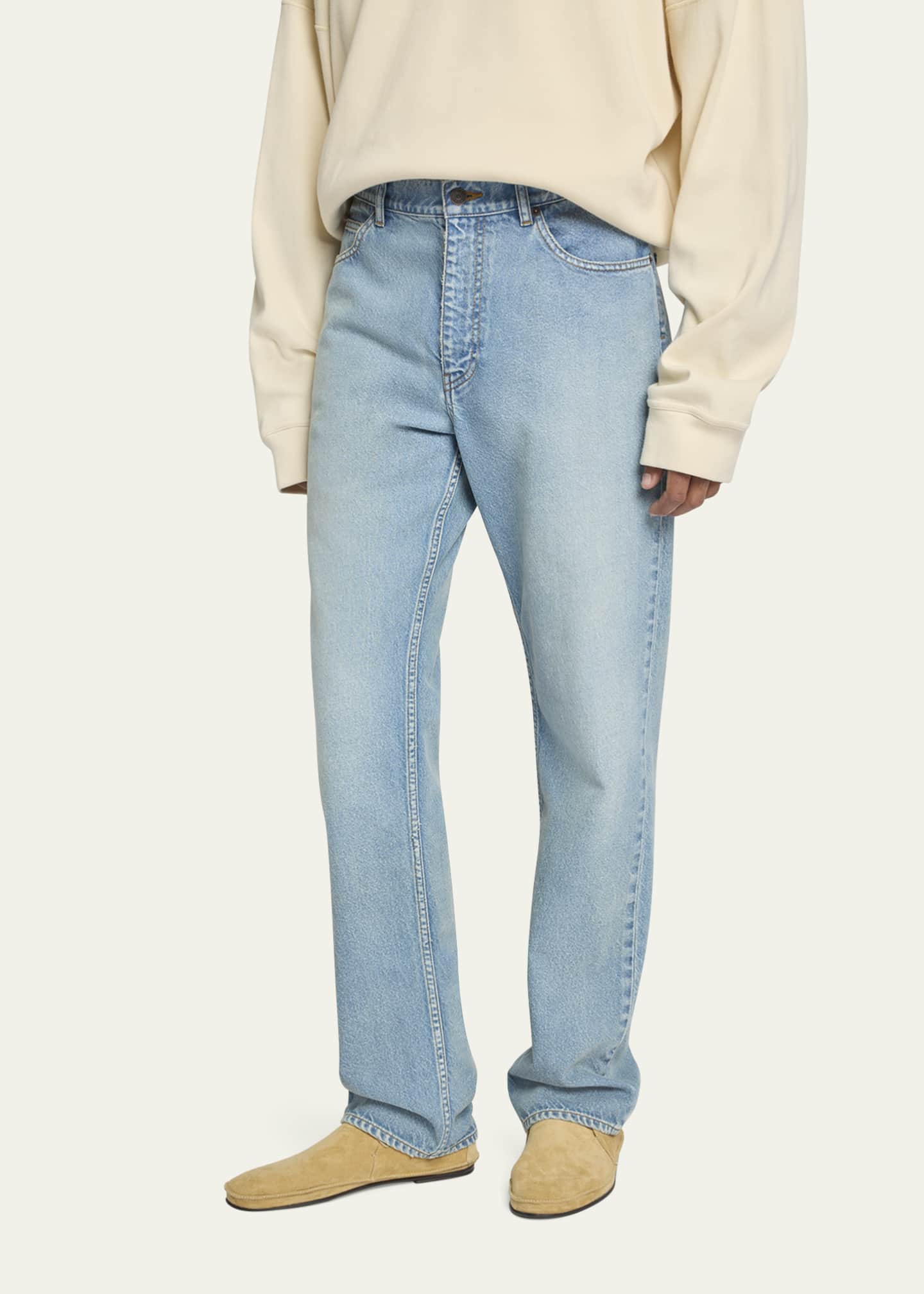 THE ROW Men's Fred Straight-Fit Jeans Image 4 of 5