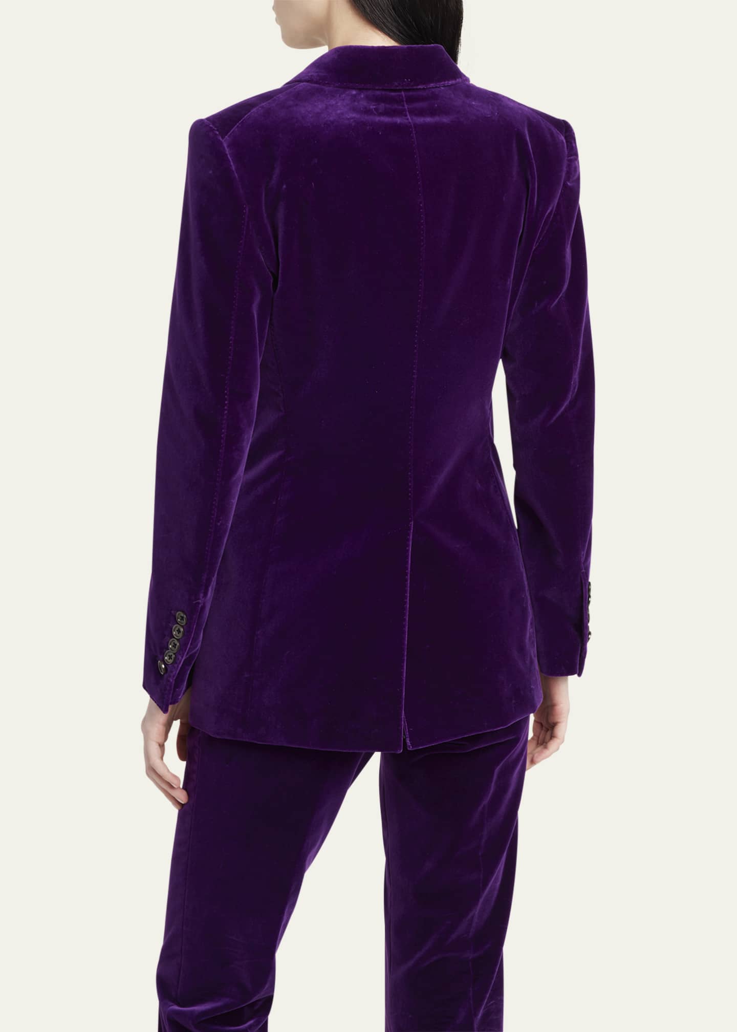 TOM FORD Double-Breasted Velvet Blazer Image 3 of 5
