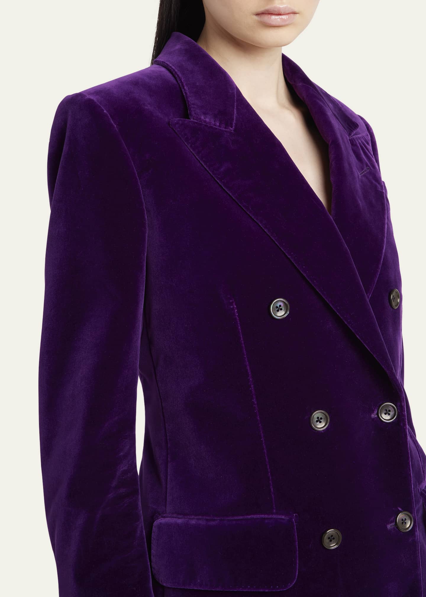 TOM FORD Double-Breasted Velvet Blazer Image 5 of 5