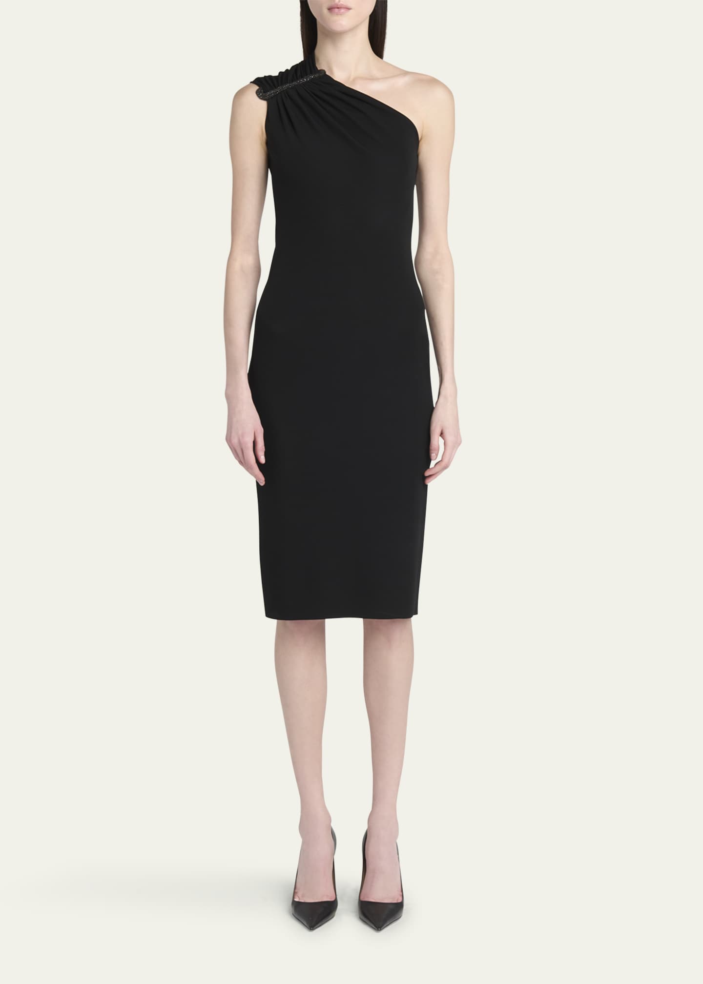 TOM FORD Strass Ruched One-Shoulder Dress Image 2 of 5