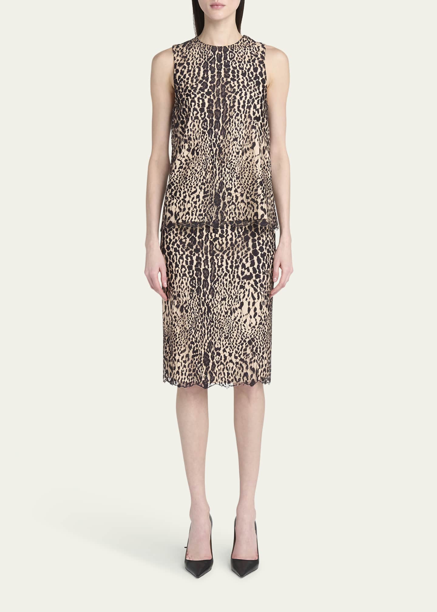 TOM FORD Leopard Lace Pencil Skirt Image 2 of 5