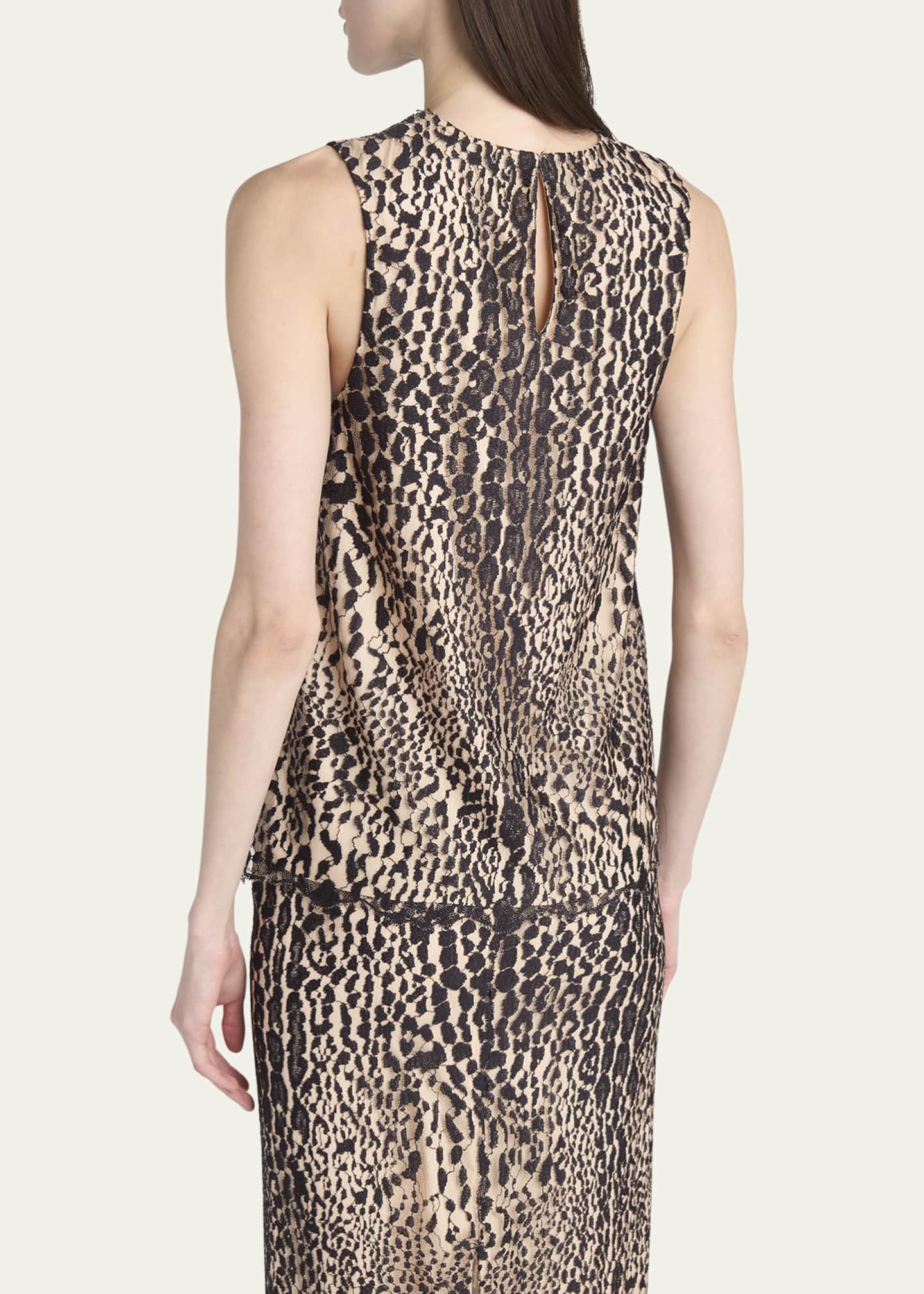 TOM FORD Leopard Lace Sleeveless Top Image 3 of 5