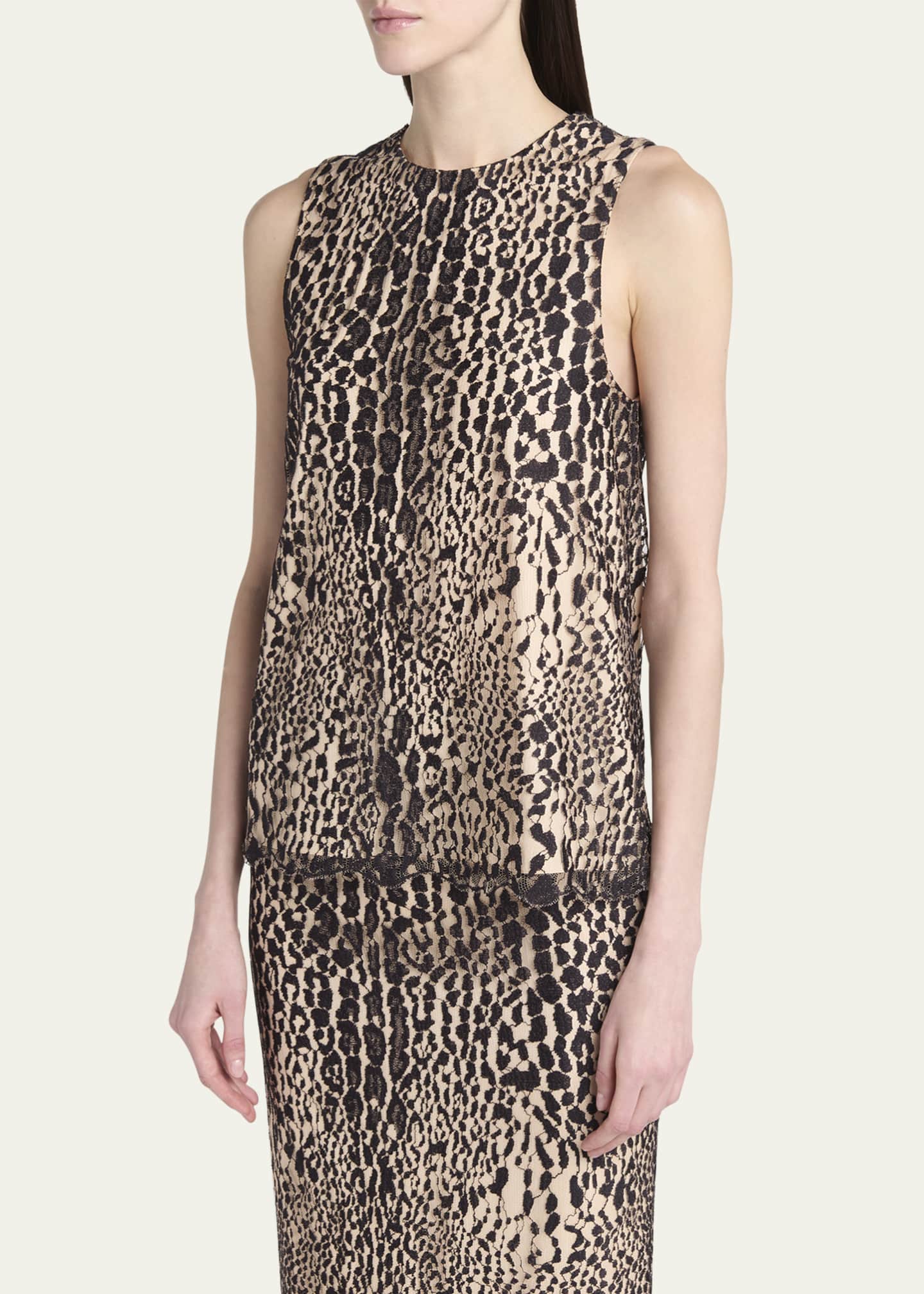 TOM FORD Leopard Lace Sleeveless Top Image 4 of 5