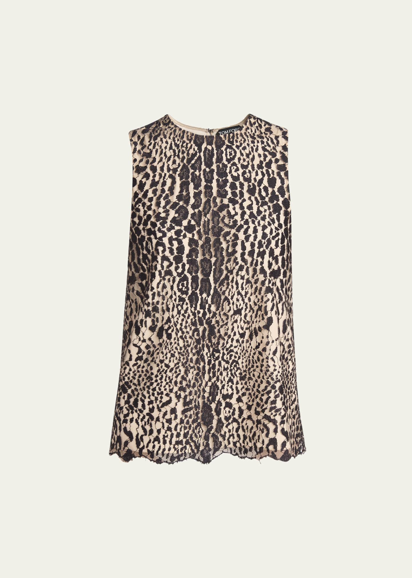 TOM FORD Leopard Lace Sleeveless Top Image 1 of 5
