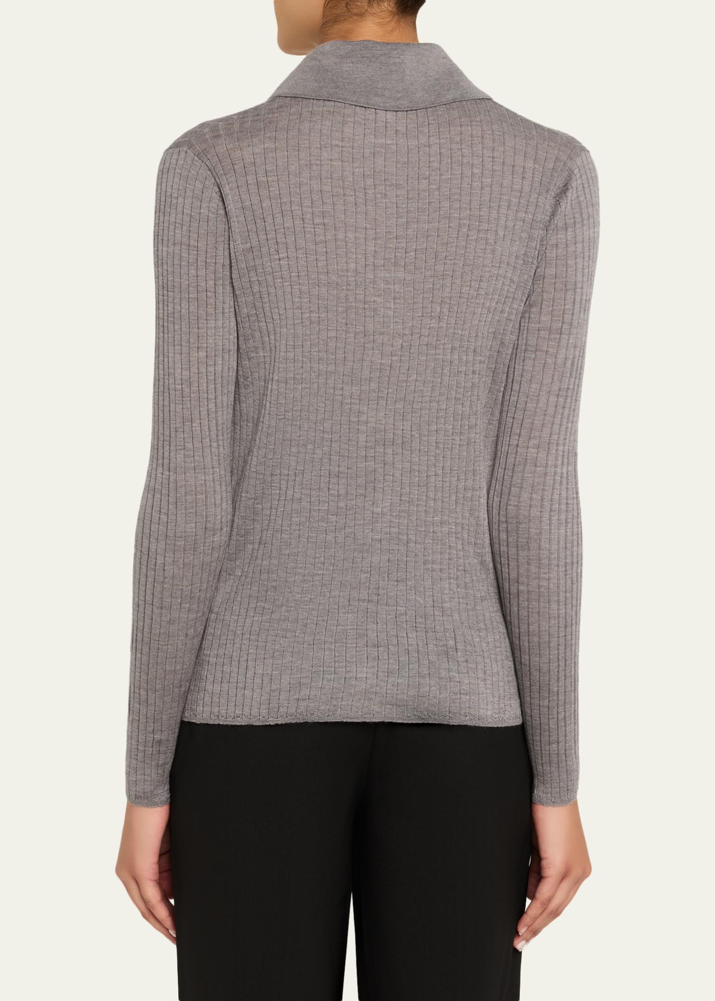 A.L.C. Alex Long-Sleeve Ribbed Wool Top - Bergdorf Goodman