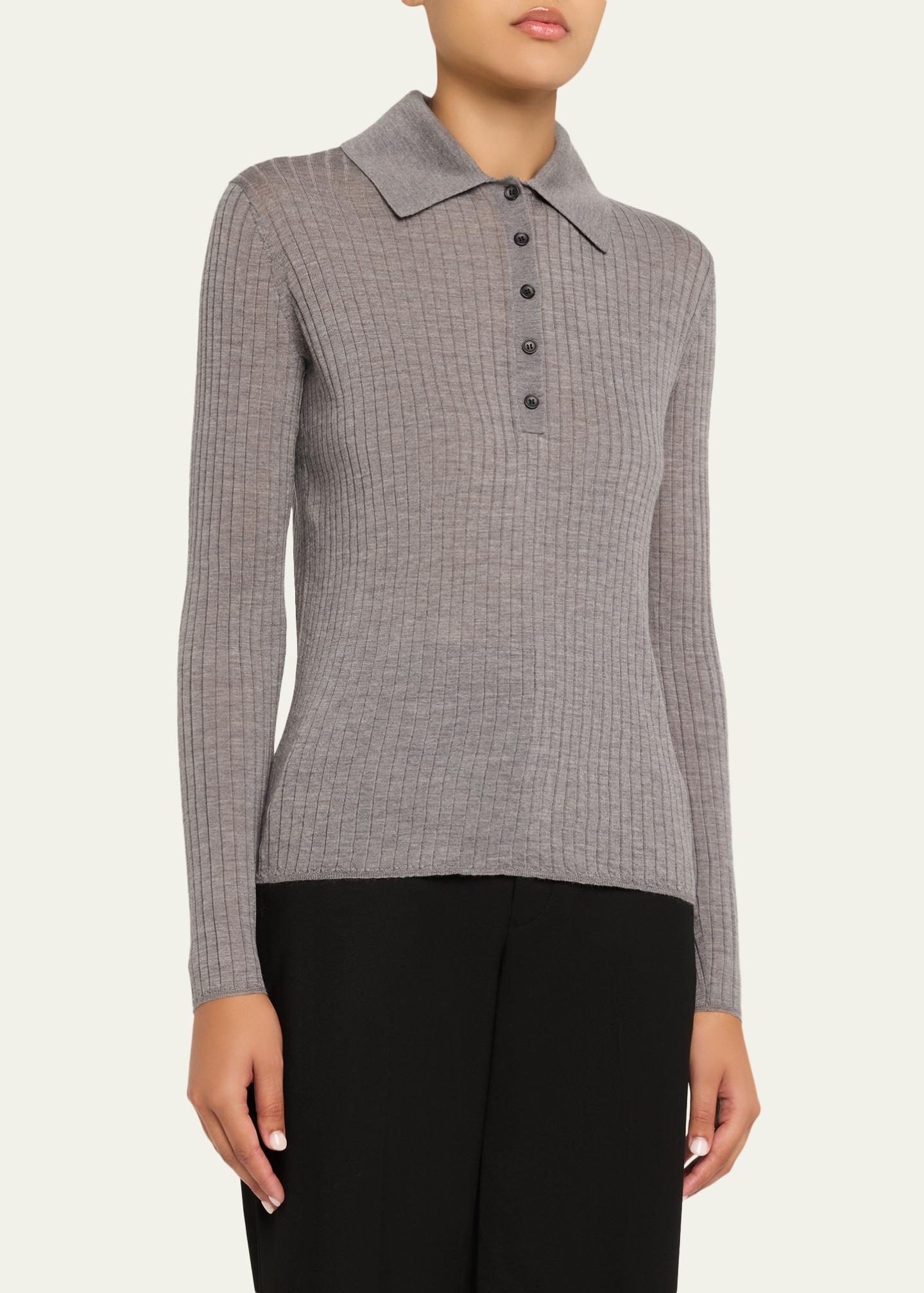 A.L.C. Alex Long-Sleeve Ribbed Wool Top - Bergdorf Goodman