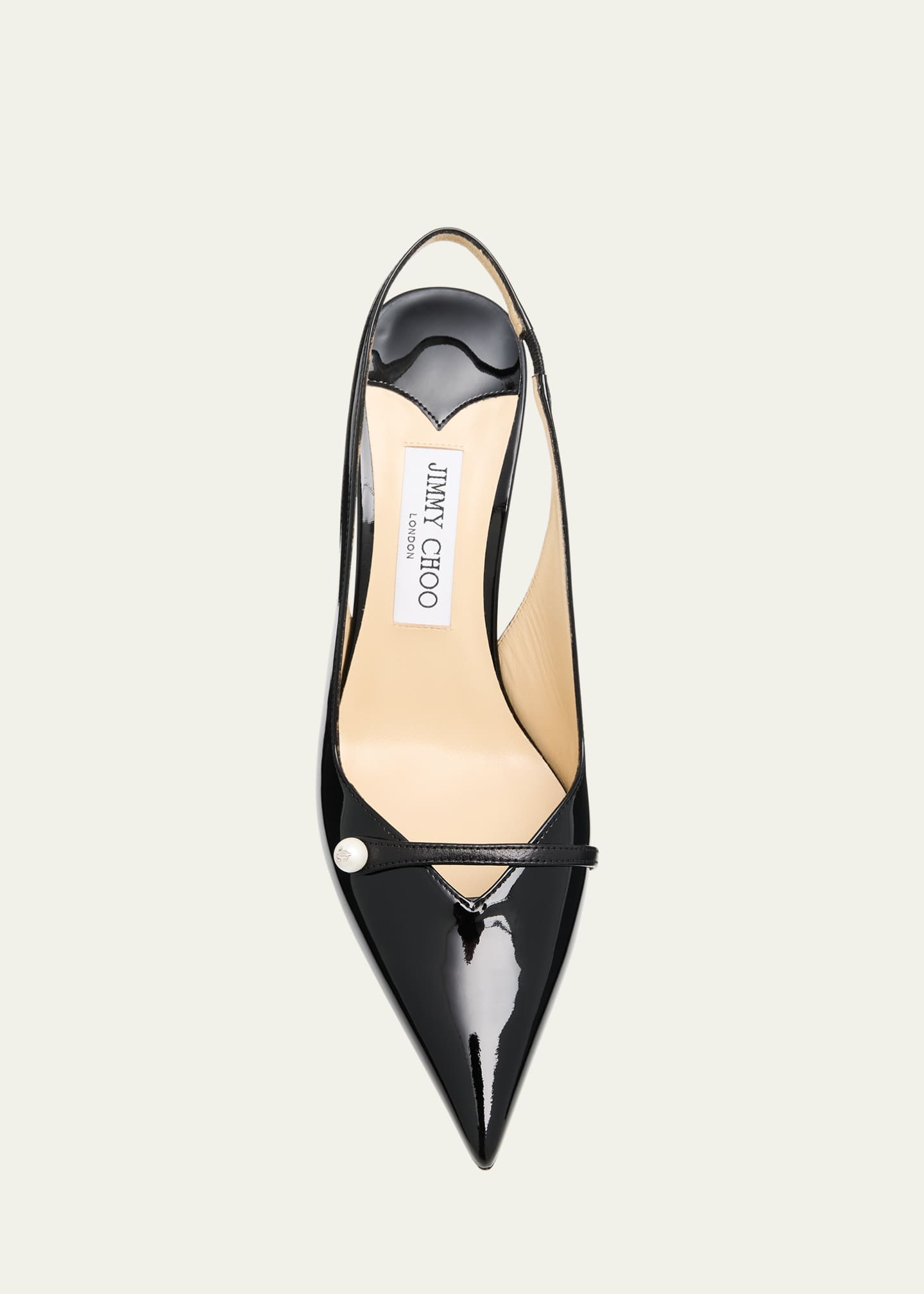 Jimmy Choo Amita 85 Patent Nappa Leather Slingback Pumps