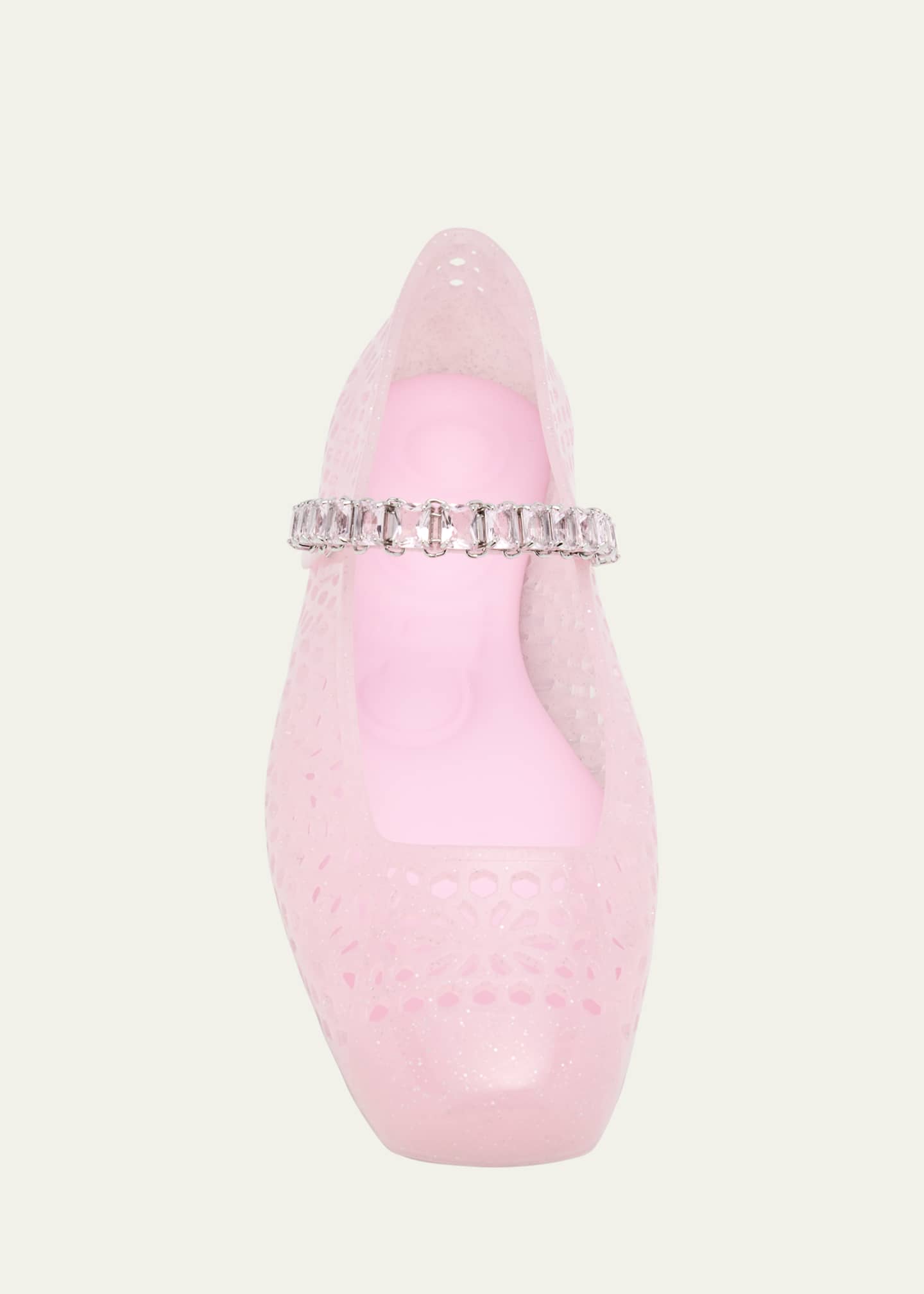 JIMMY CHOO The Jelly グリッターTPU バレエシューズ JIMMY CHOO The Jelly crystal-embellished TPU ballet flats