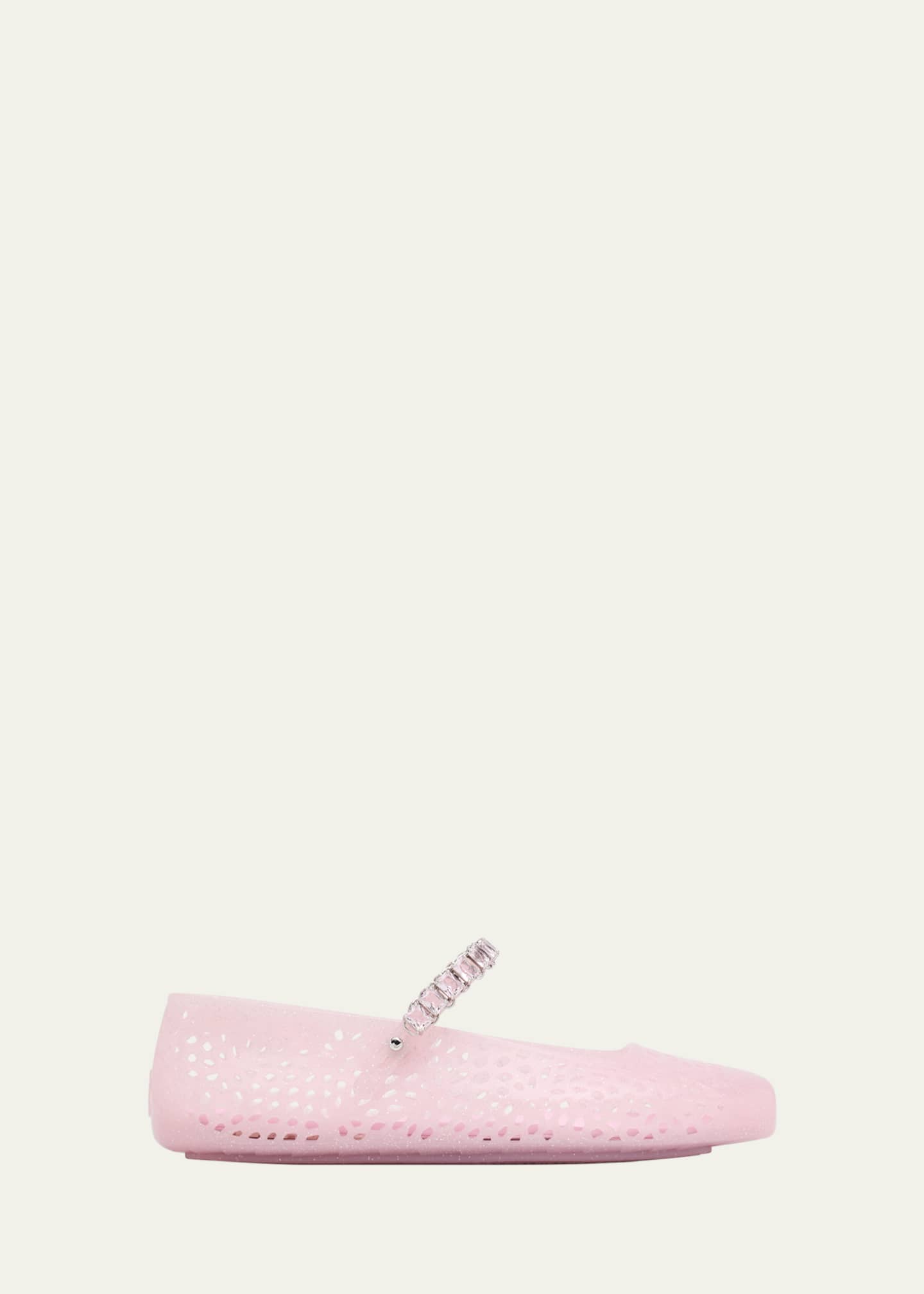JIMMY CHOO The Jelly グリッターTPU バレエシューズ JIMMY CHOO The Jelly グリッターTPU バレエシューズ クリスタル