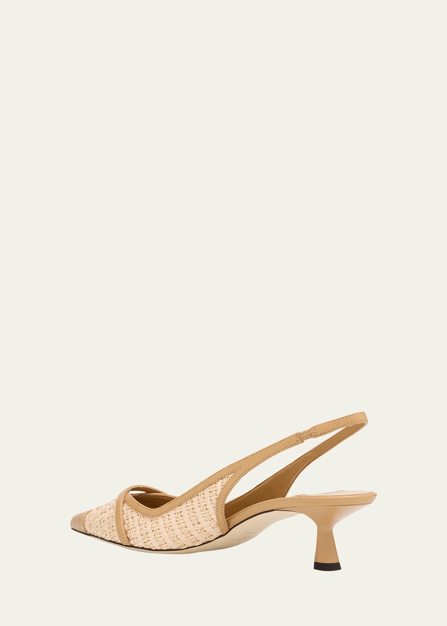 Jimmy Choo Amita 45 Raffia Slingback Pumps Image 4 of 6