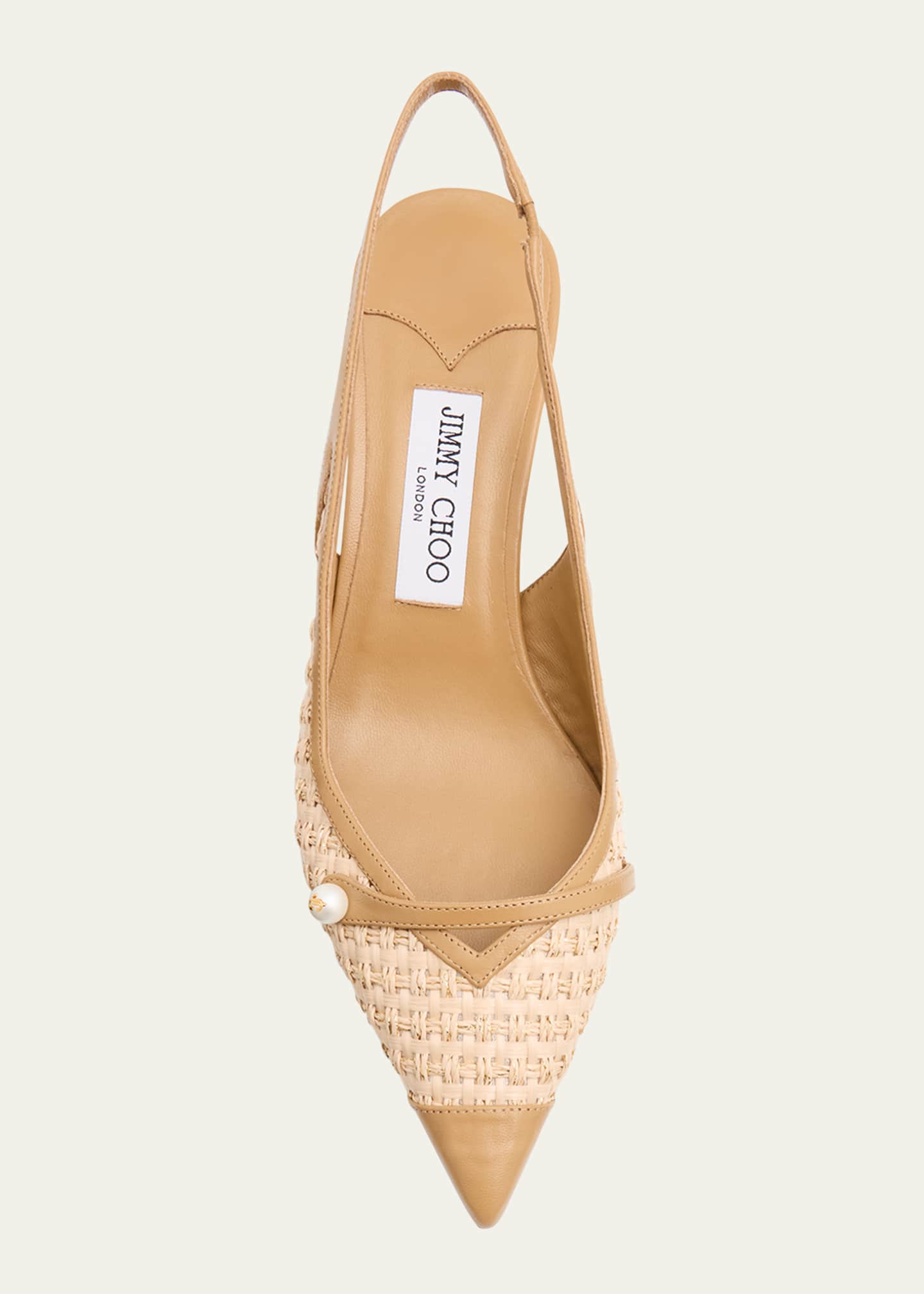 Jimmy Choo Amita 45 Raffia Slingback Pumps Image 6 of 6