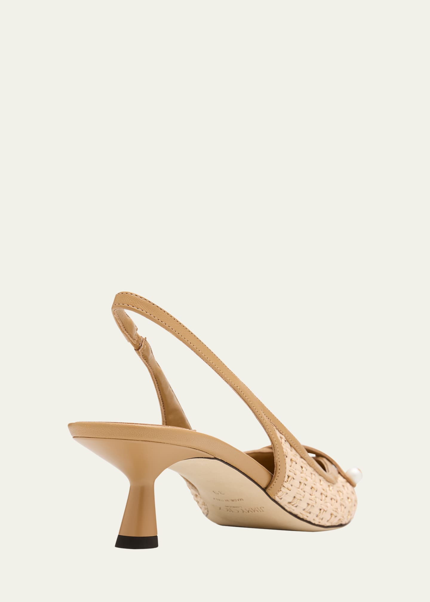 Jimmy Choo Amita 45 Raffia Slingback Pumps Image 5 of 6