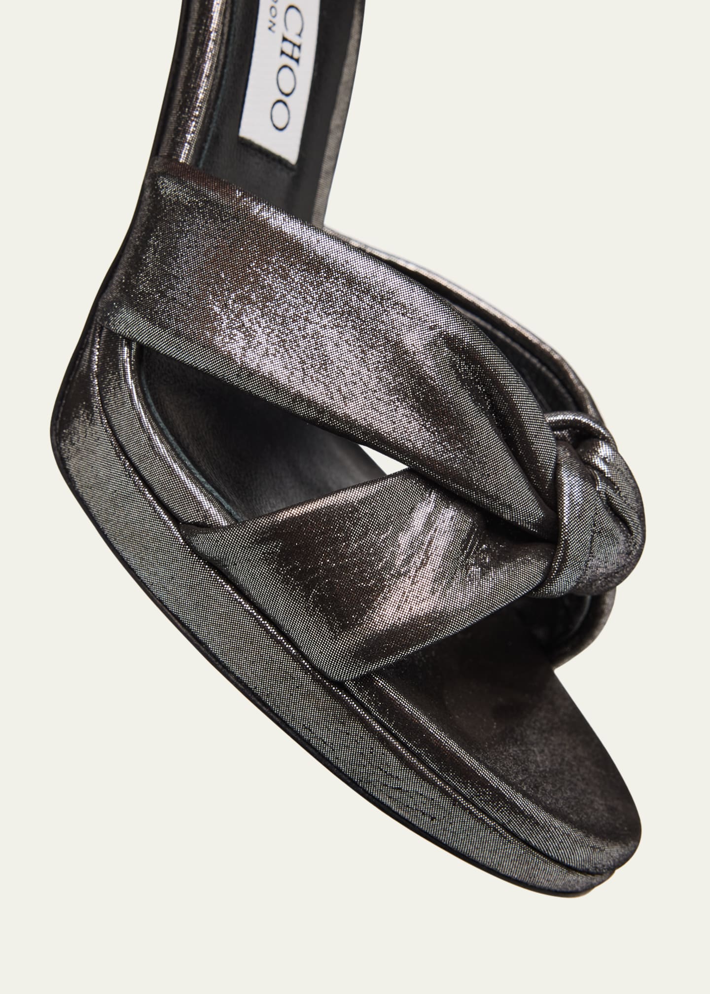 Jimmy Choo Rosie 100 Shimmer Suede Sandals Image 5 of 6