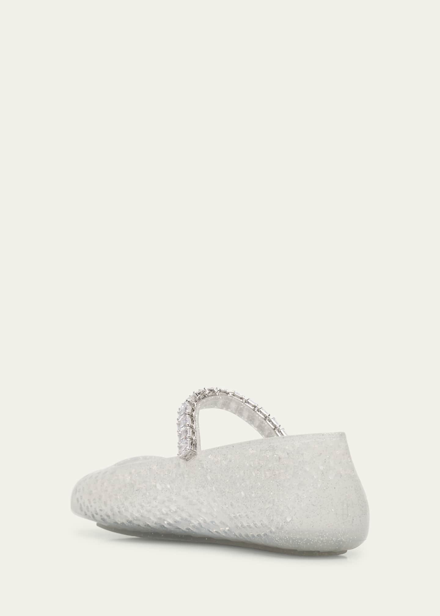 バレエシューズ Jimmy Choo Ballerina The Jelly Glitterata Jimmy Choo The Jelly Glitter Crystal-Strap Ballerina Flats