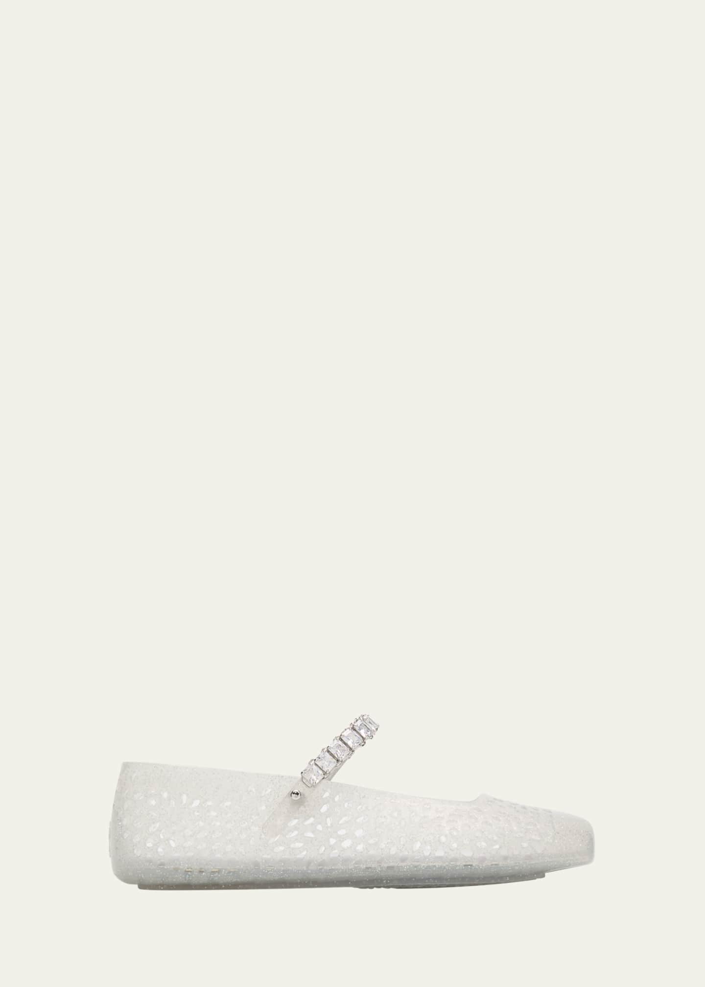 バレエシューズ Jimmy Choo Ballerina The Jelly Glitterata The Jelly | Clear Jelly Ballerina Flats with Crystal