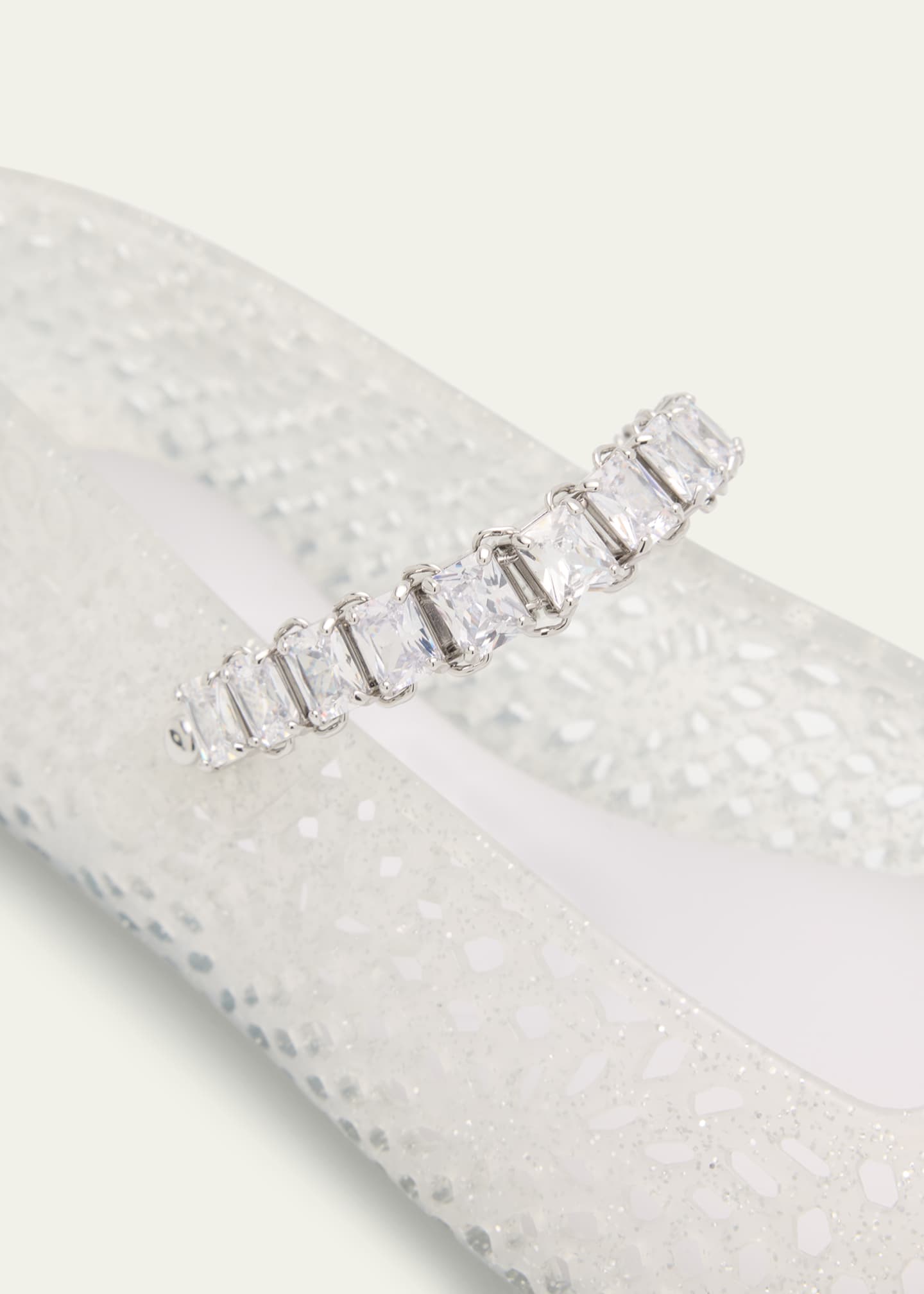 Jimmy Choo The Jelly Glitter Crystal-Strap Ballerina Flats Image 5 of 6