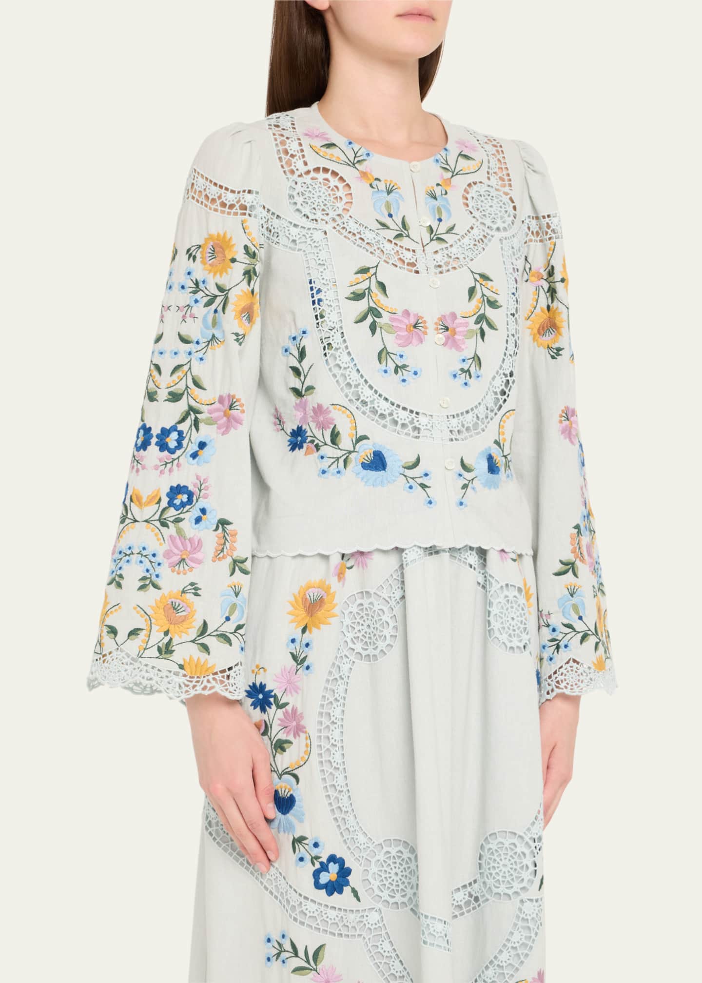 Sea Celia Floral Embroidered Blouse Image 4 of 5