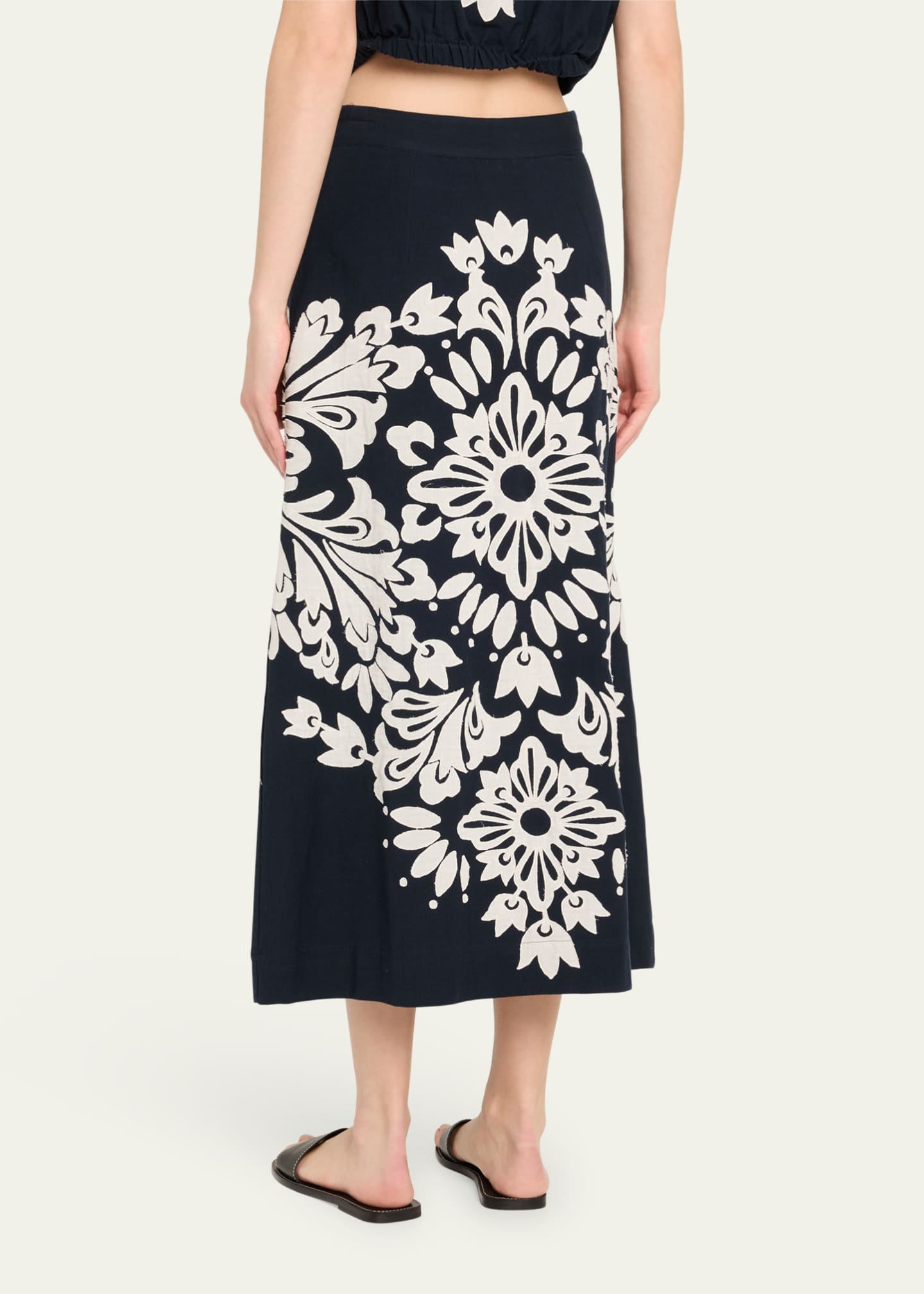 Sea Liliana Appliqué Midi Skirt Image 3 of 5