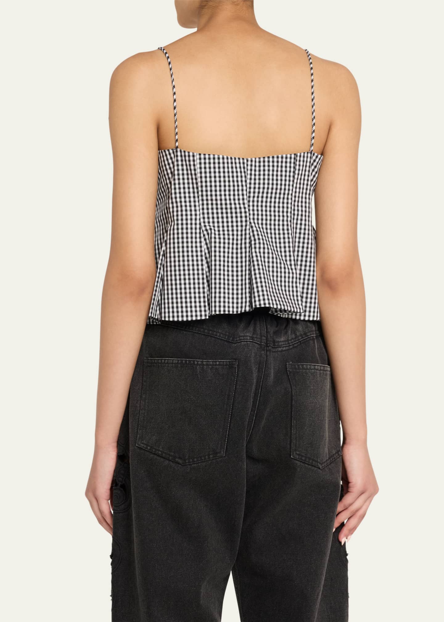 Sea Neci Gingham Tie-Front Cami Image 3 of 5