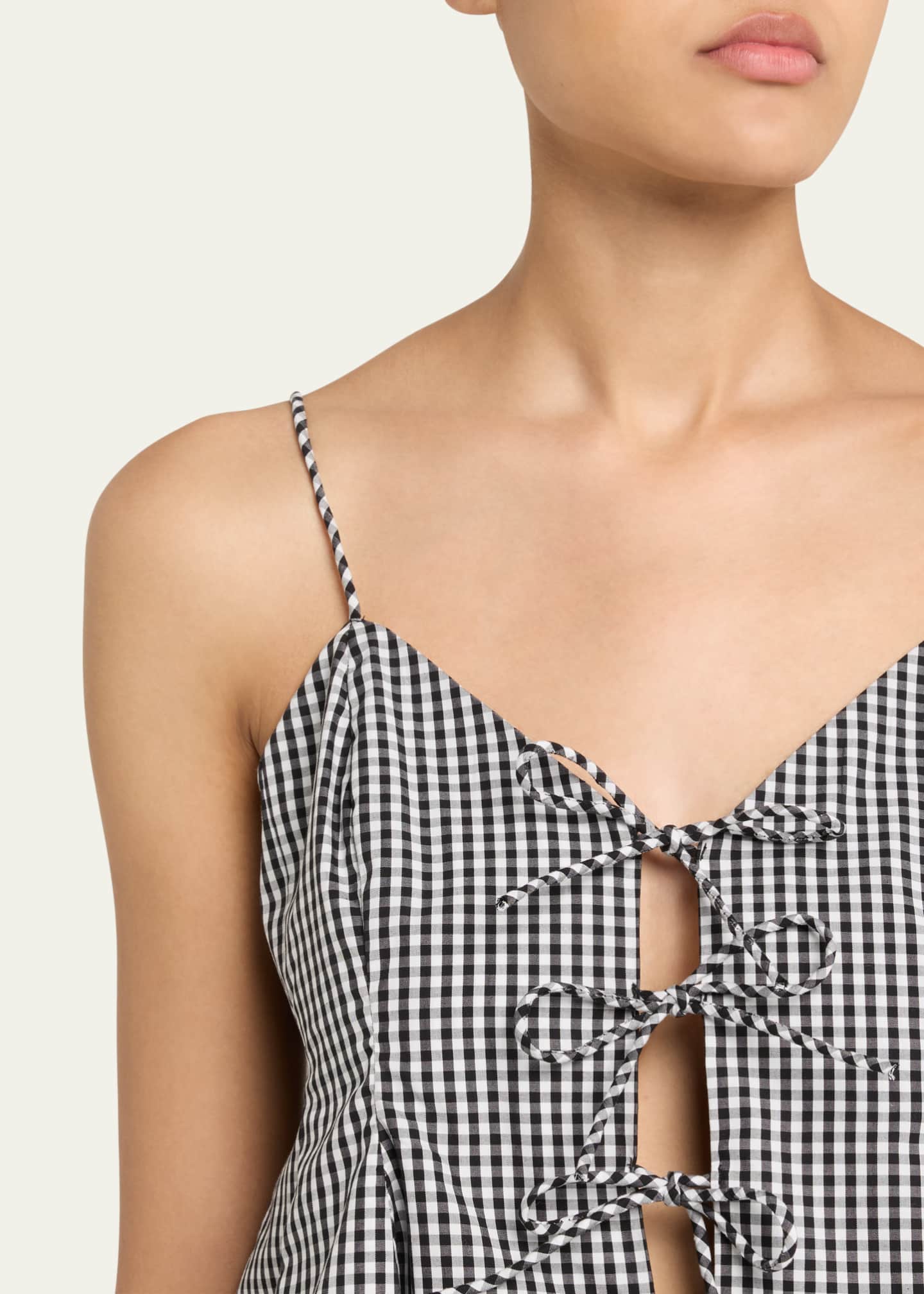 Sea Neci Gingham Tie-Front Cami Image 5 of 5