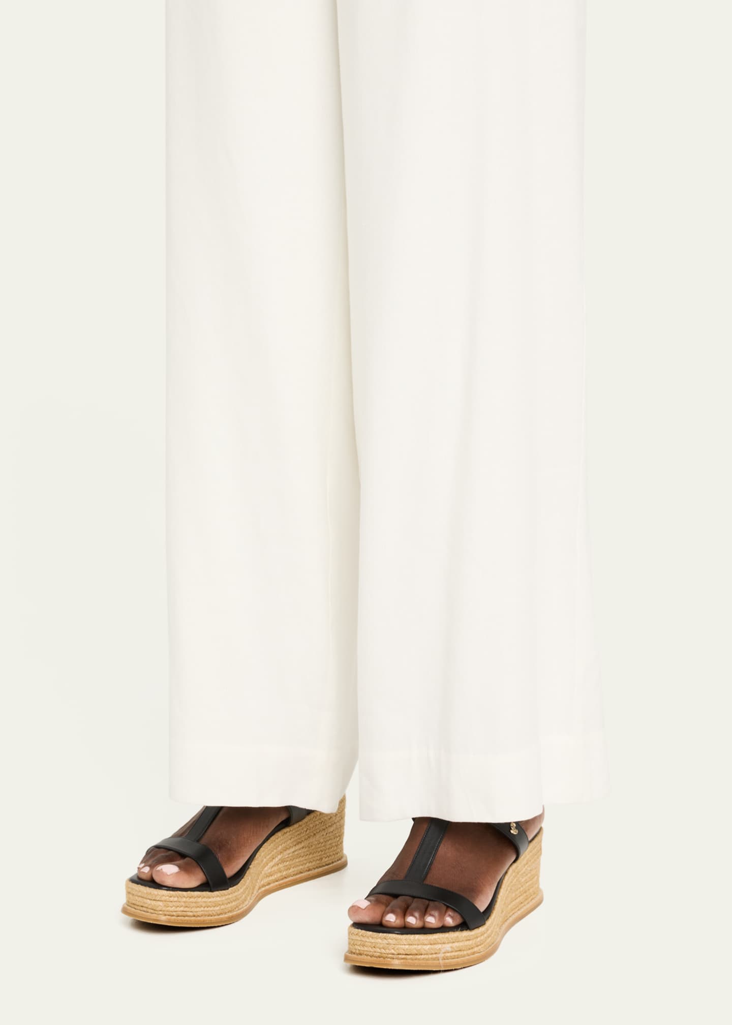Jimmy Choo Theia 60 Vacchetta Wedge Sandals Image 2 of 6