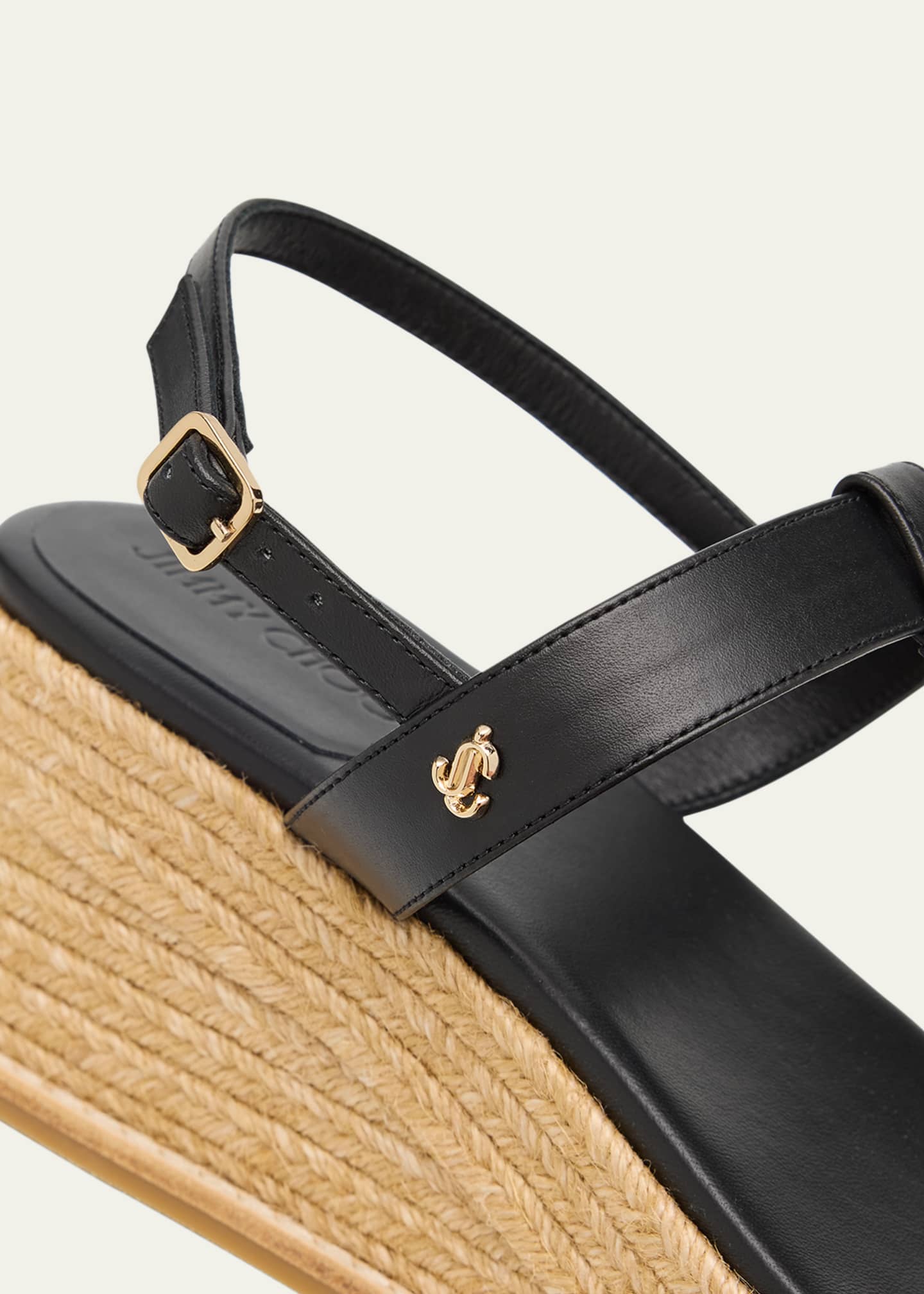 Jimmy Choo Theia 60 Vacchetta Wedge Sandals Image 5 of 6