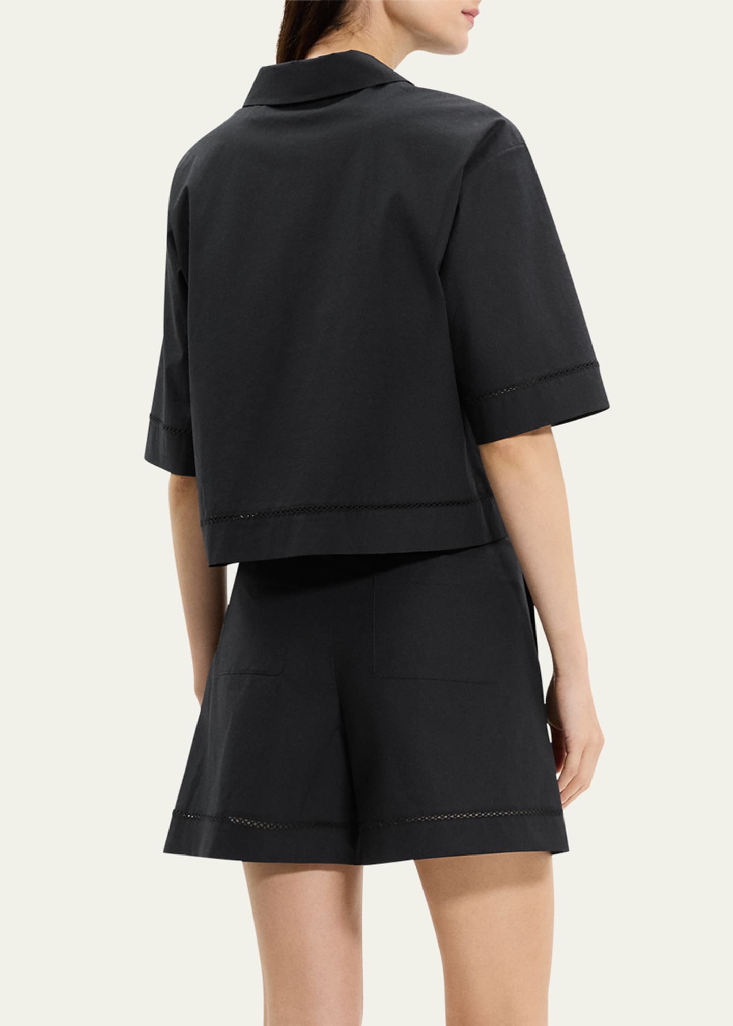 Theory Short-Sleeve Boxy Shirt - Bergdorf Goodman