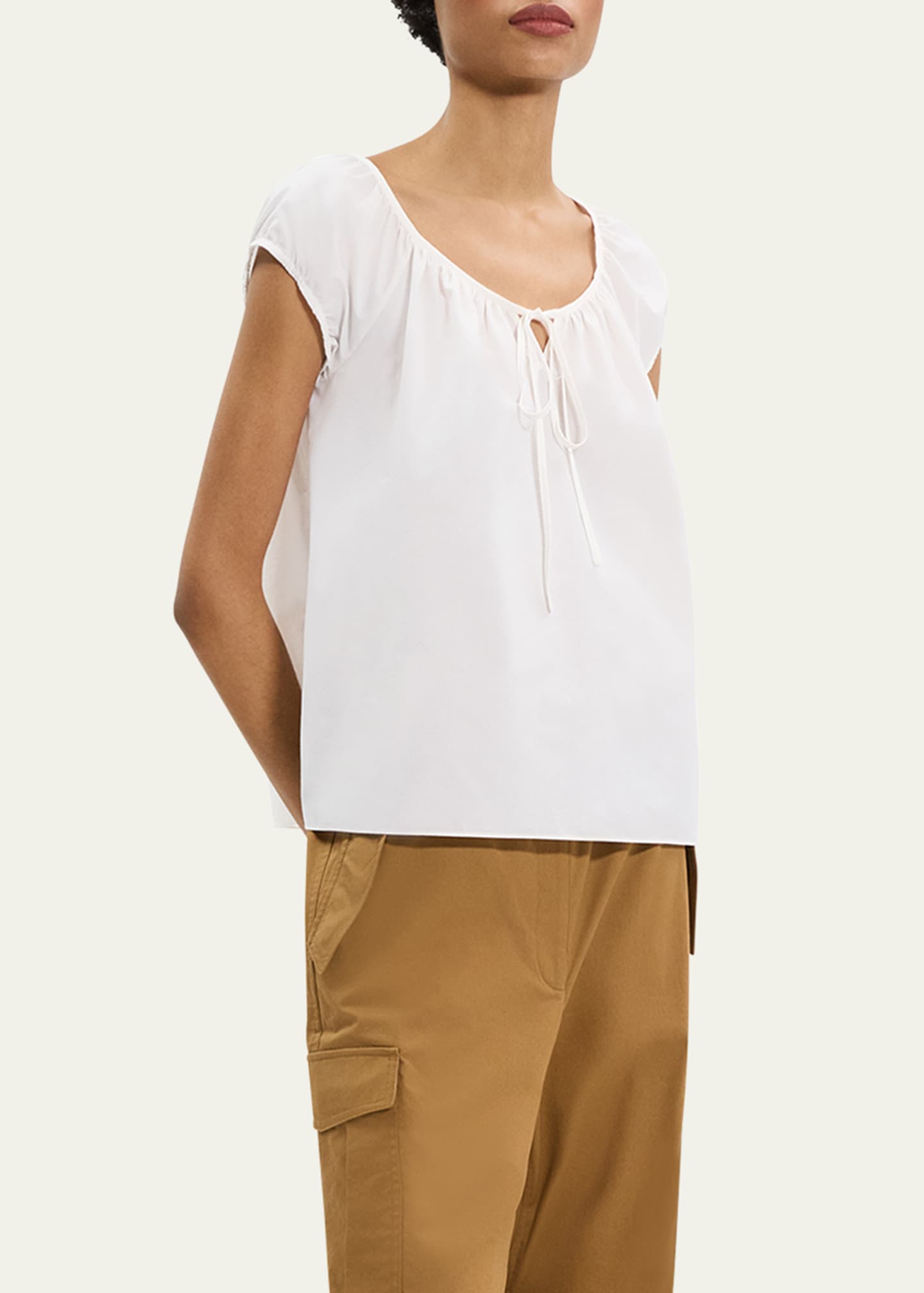 Theory Easy Tie Blouse Image 4 of 5