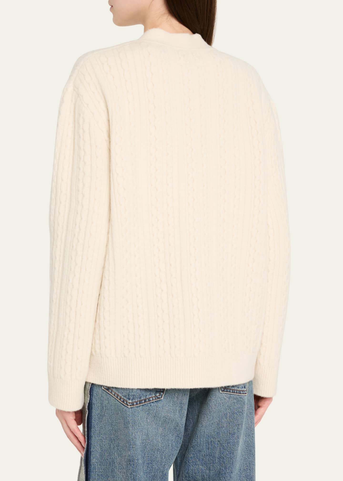 MM6 Maison Margiela Cable-Knit Cardigan - Bergdorf Goodman