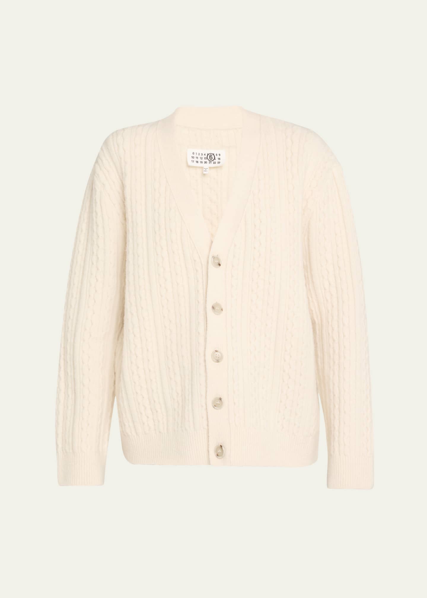 MM6 Maison Margiela Cable-Knit Cardigan - Bergdorf Goodman
