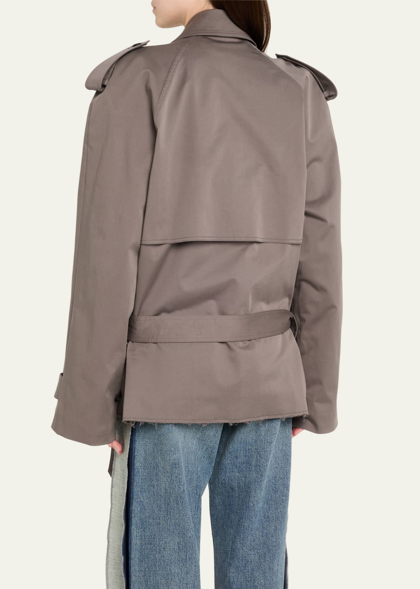 MM6 Maison Margiela Boxy Trench-Style Sports Jacket - Bergdorf Goodman