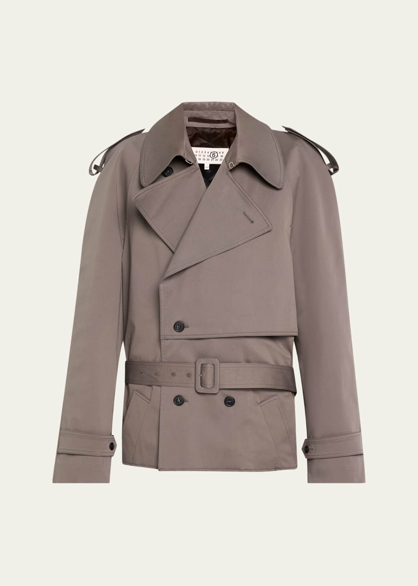 ジャケット・アウター MM6 Maison Margiela archive pea coat MM6 Maison Margiela Boxy Trench-Style Sports Jacket - Bergdorf Goodman